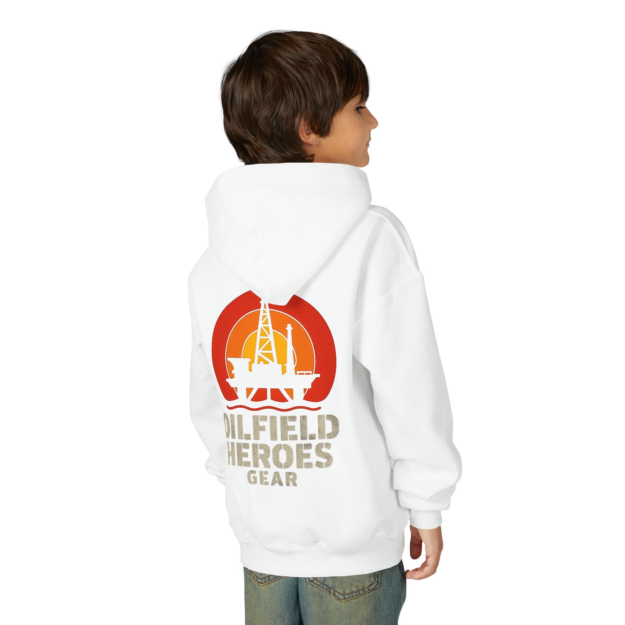 Copy of Youth Hoodie — Oilfield Heroes Gear logo & 'Oilfield Heroes' back print