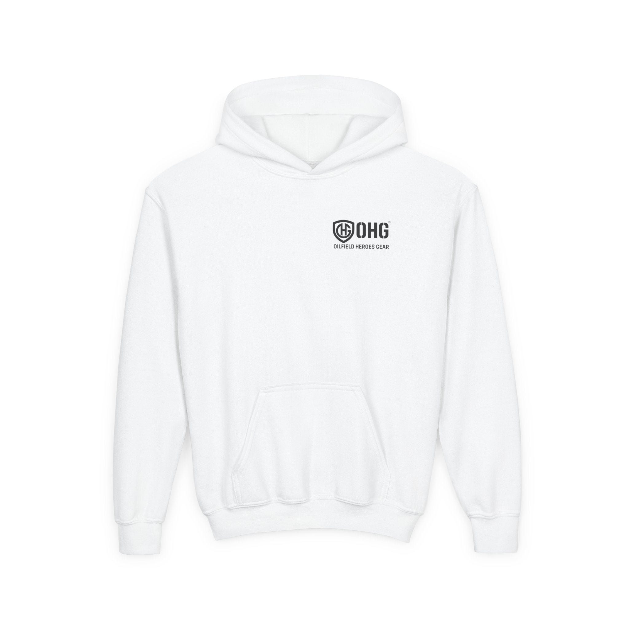 Copy of Youth Hoodie — Oilfield Heroes Gear logo & 'Oilfield Heroes' back print