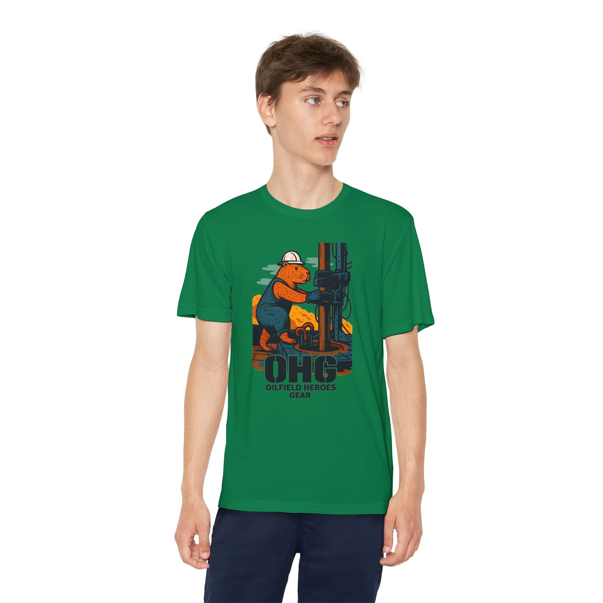 Youth Tee – 'OHG Oilfield Heroes' Drilling Crew Graphic Shirt