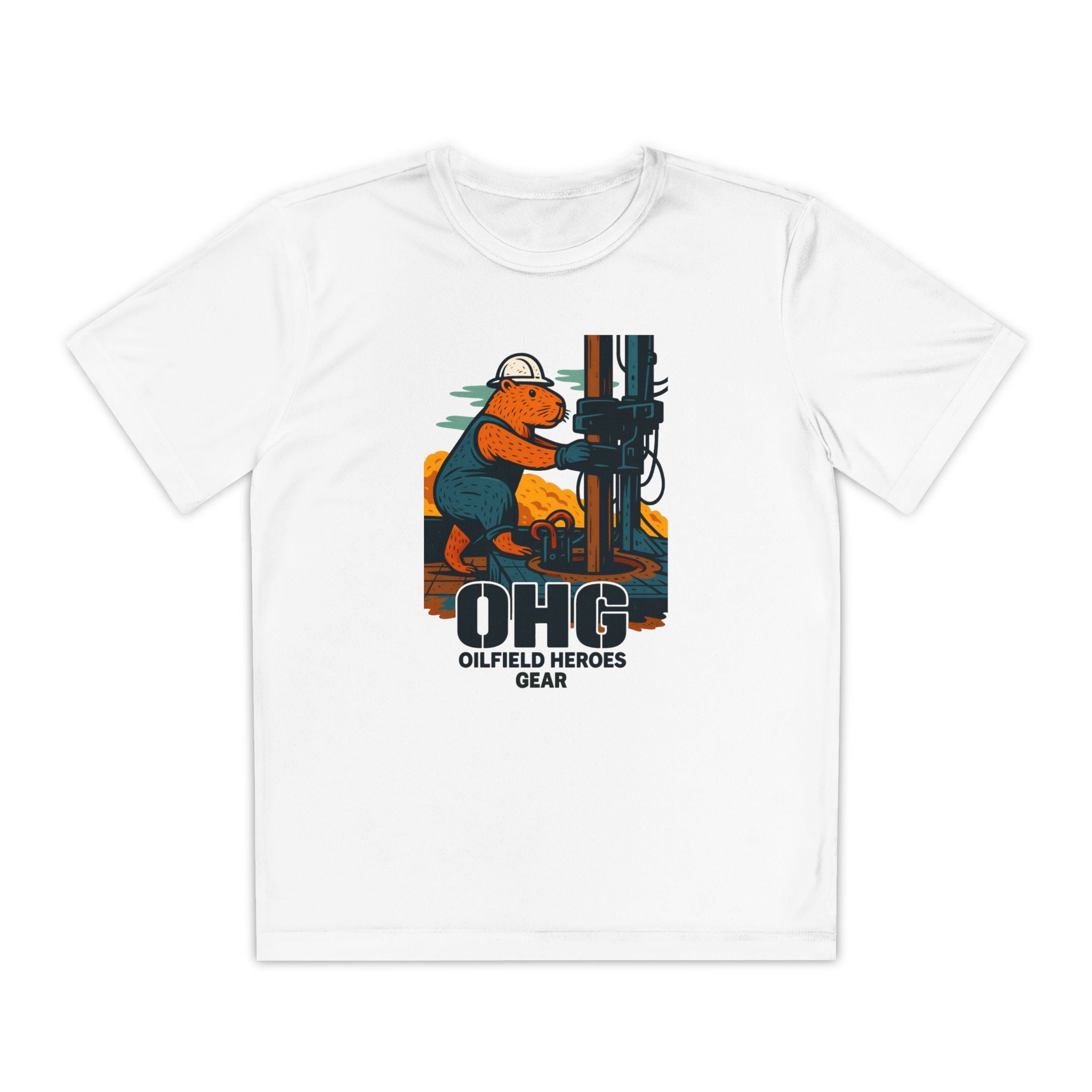 Youth Tee – 'OHG Oilfield Heroes' Drilling Crew Graphic Shirt