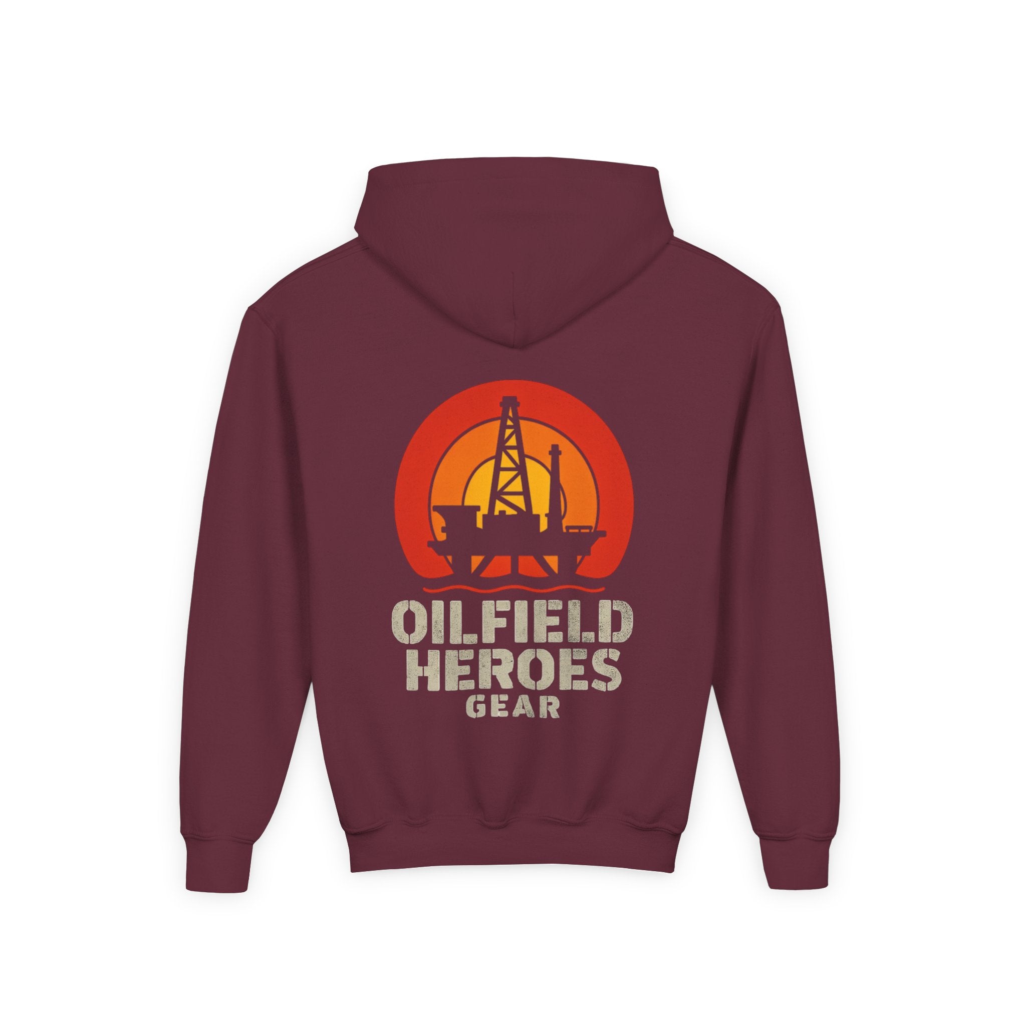 Copy of Youth Hoodie — Oilfield Heroes Gear logo & 'Oilfield Heroes' back print