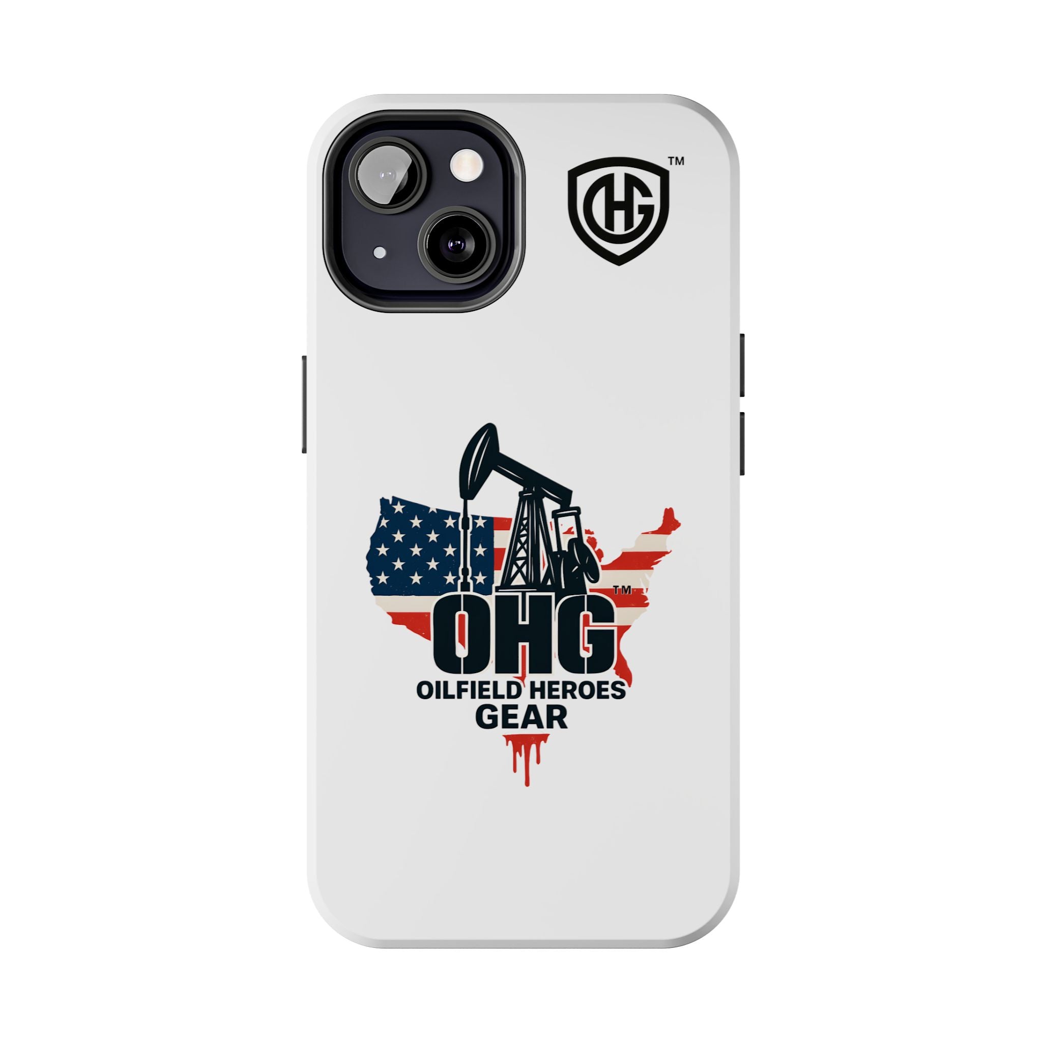 Tough Phone Case — Oilfield Heroes Gear (OHG) USA Flag Pumpjack Design