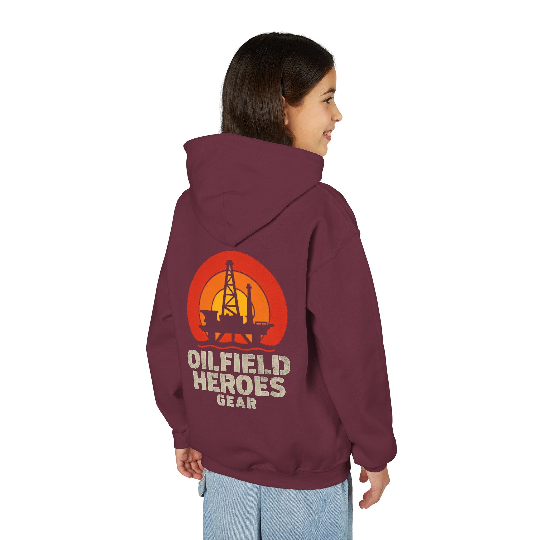 Copy of Youth Hoodie — Oilfield Heroes Gear logo & 'Oilfield Heroes' back print