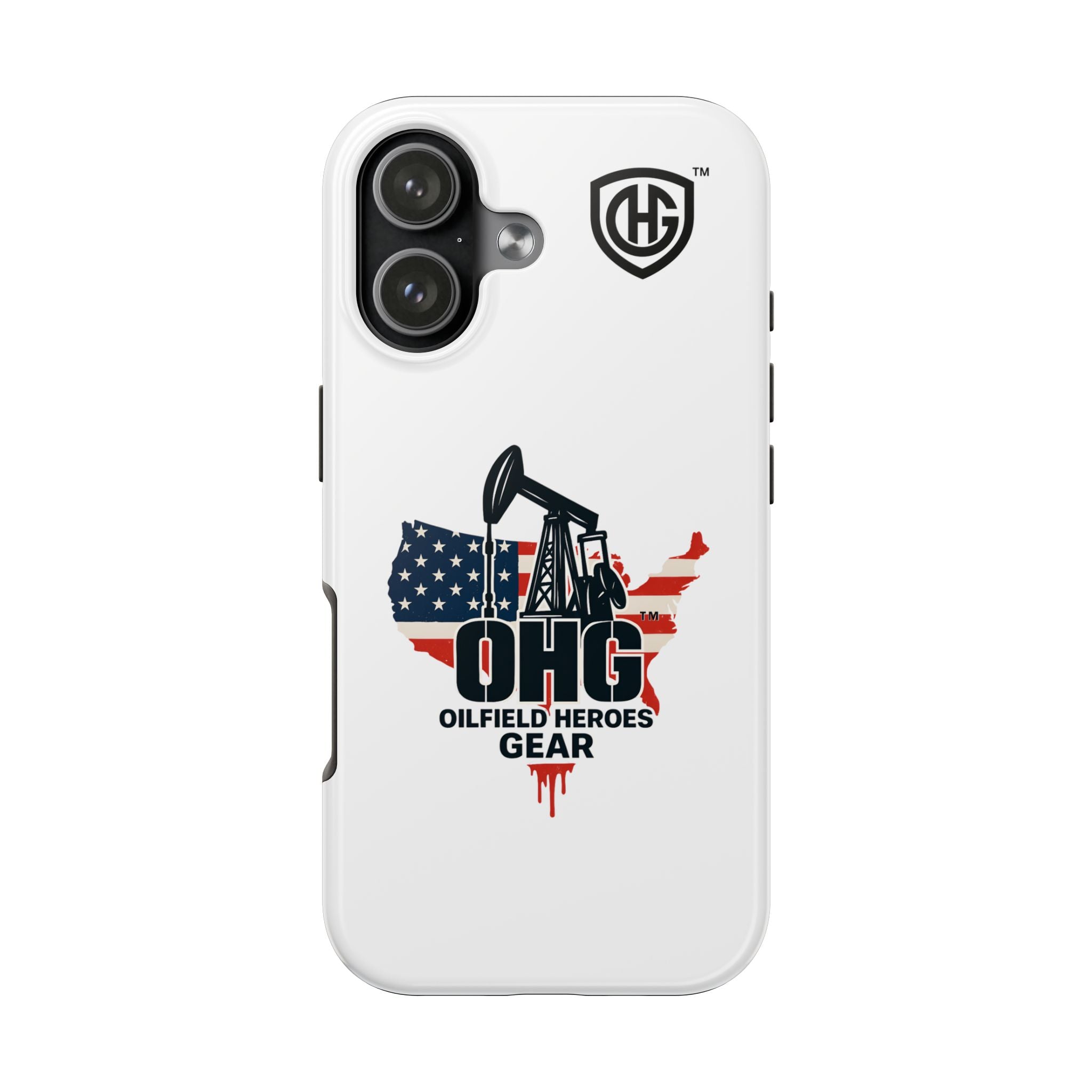 Tough Phone Case — Oilfield Heroes Gear (OHG) USA Flag Pumpjack Design