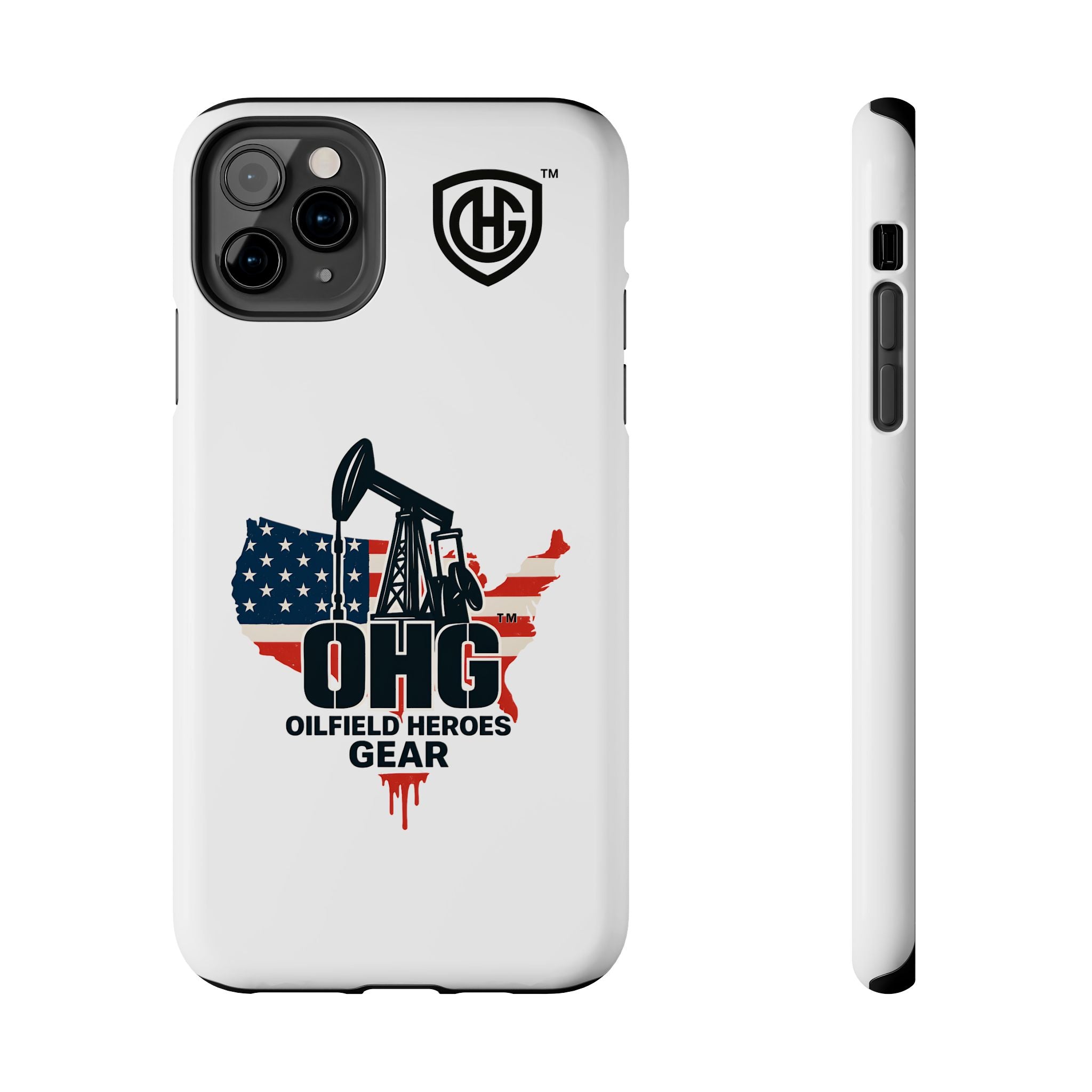 Tough Phone Case — Oilfield Heroes Gear (OHG) USA Flag Pumpjack Design