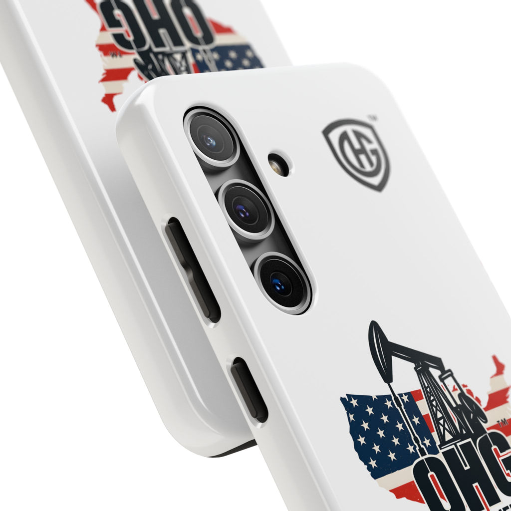 Tough Phone Case — Oilfield Heroes Gear (OHG) USA Flag Pumpjack Design