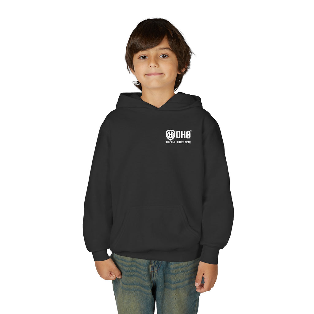 Youth Hoodie — Oilfield Heroes Gear logo & 'Oilfield Heroes' back print