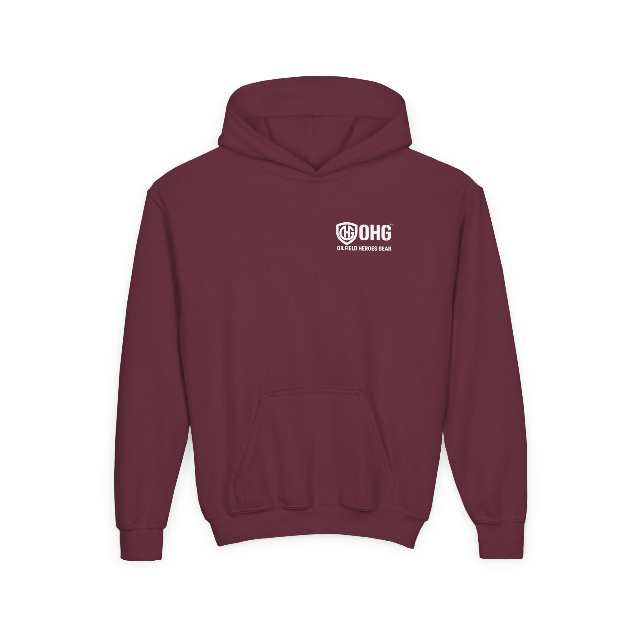 Youth Hoodie — Oilfield Heroes Gear logo & 'Oilfield Heroes' back print