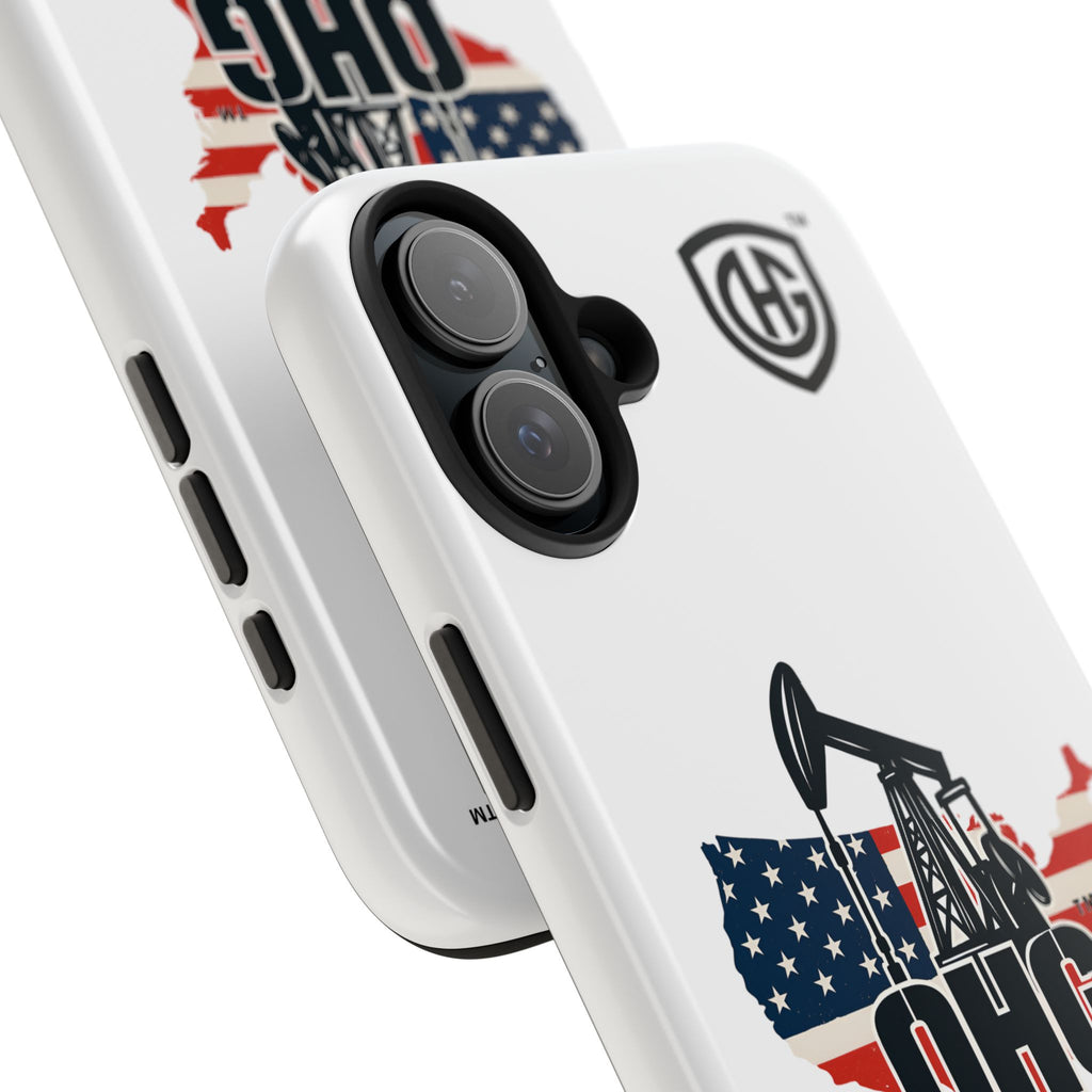 Tough Phone Case — Oilfield Heroes Gear (OHG) USA Flag Pumpjack Design