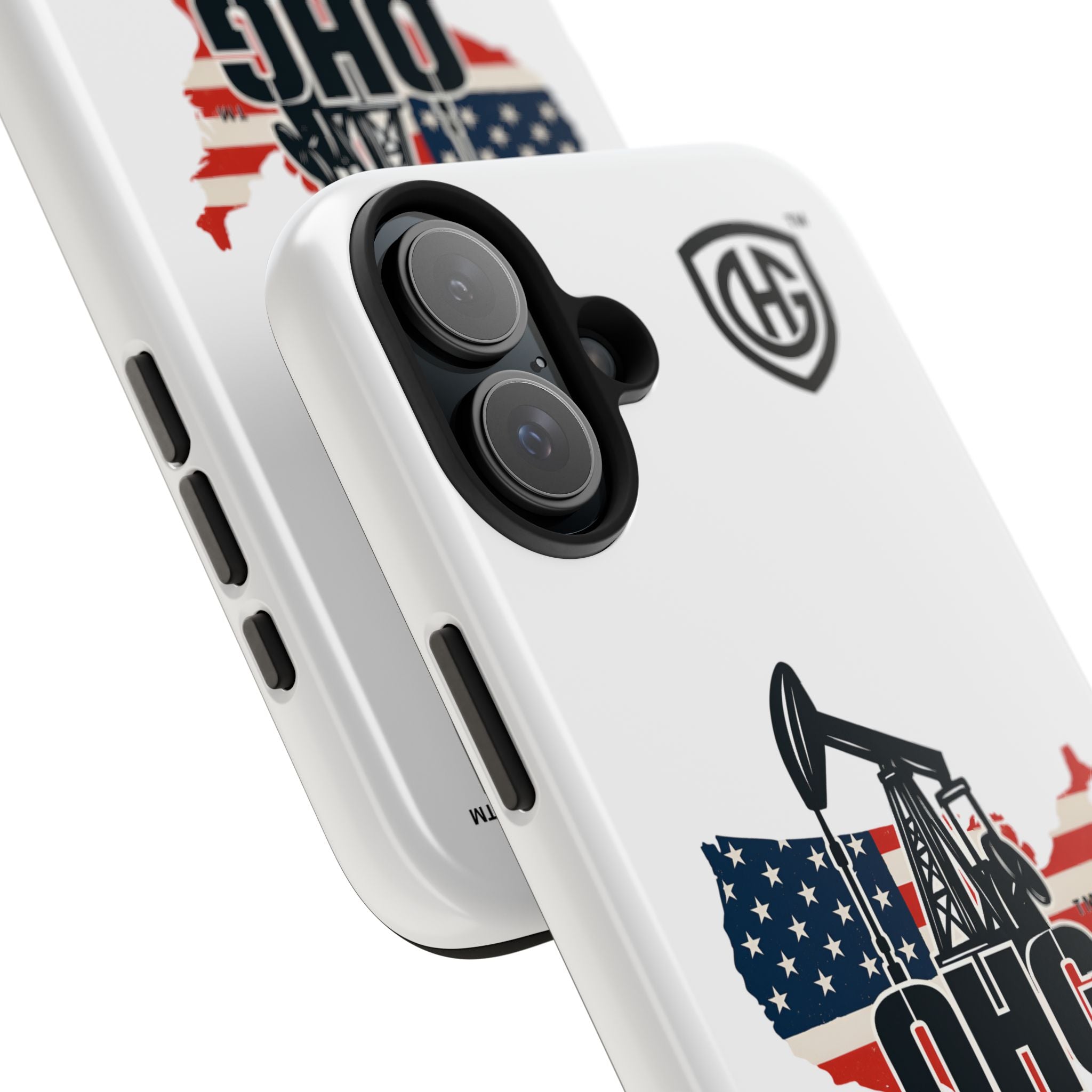 Tough Phone Case — Oilfield Heroes Gear (OHG) USA Flag Pumpjack Design