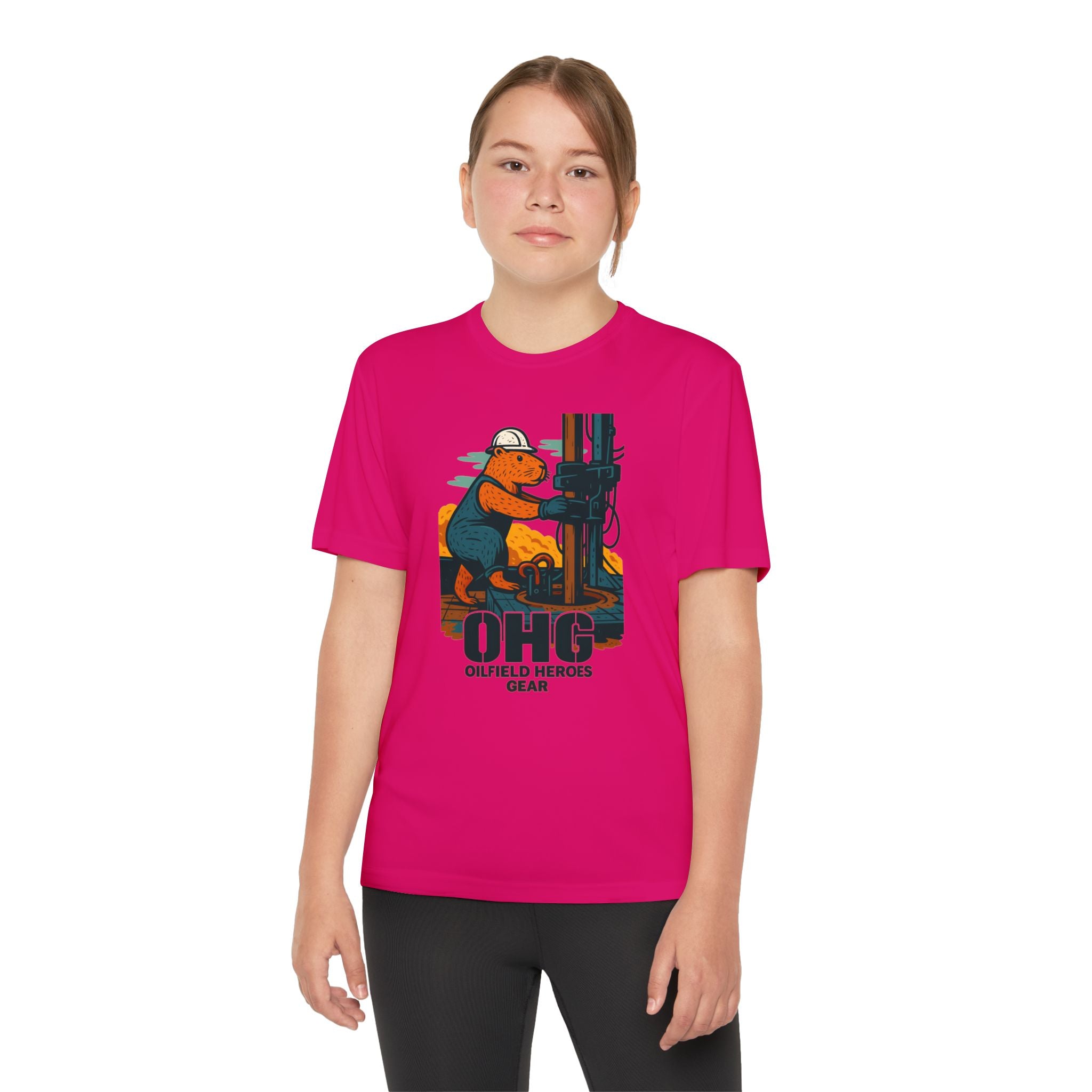 Youth Tee – 'OHG Oilfield Heroes' Drilling Crew Graphic Shirt
