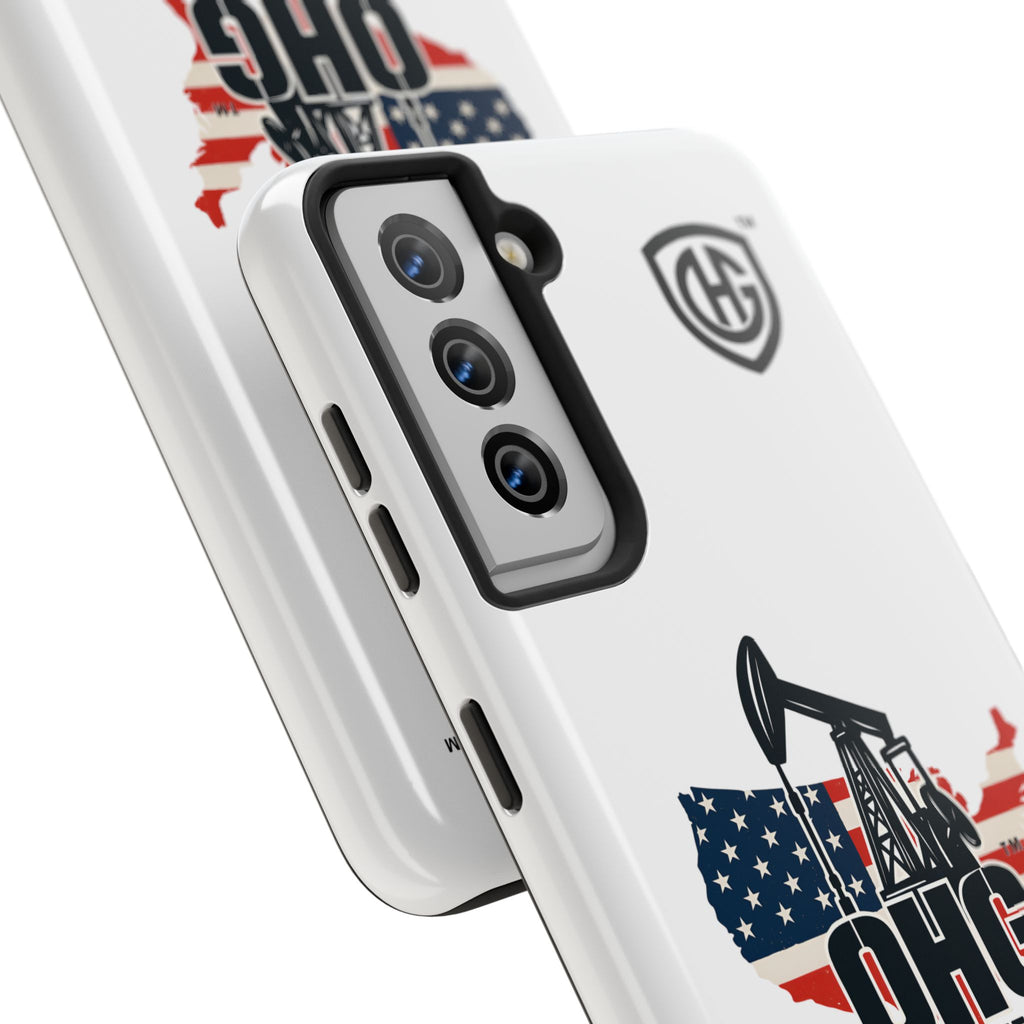 Tough Phone Case — Oilfield Heroes Gear (OHG) USA Flag Pumpjack Design