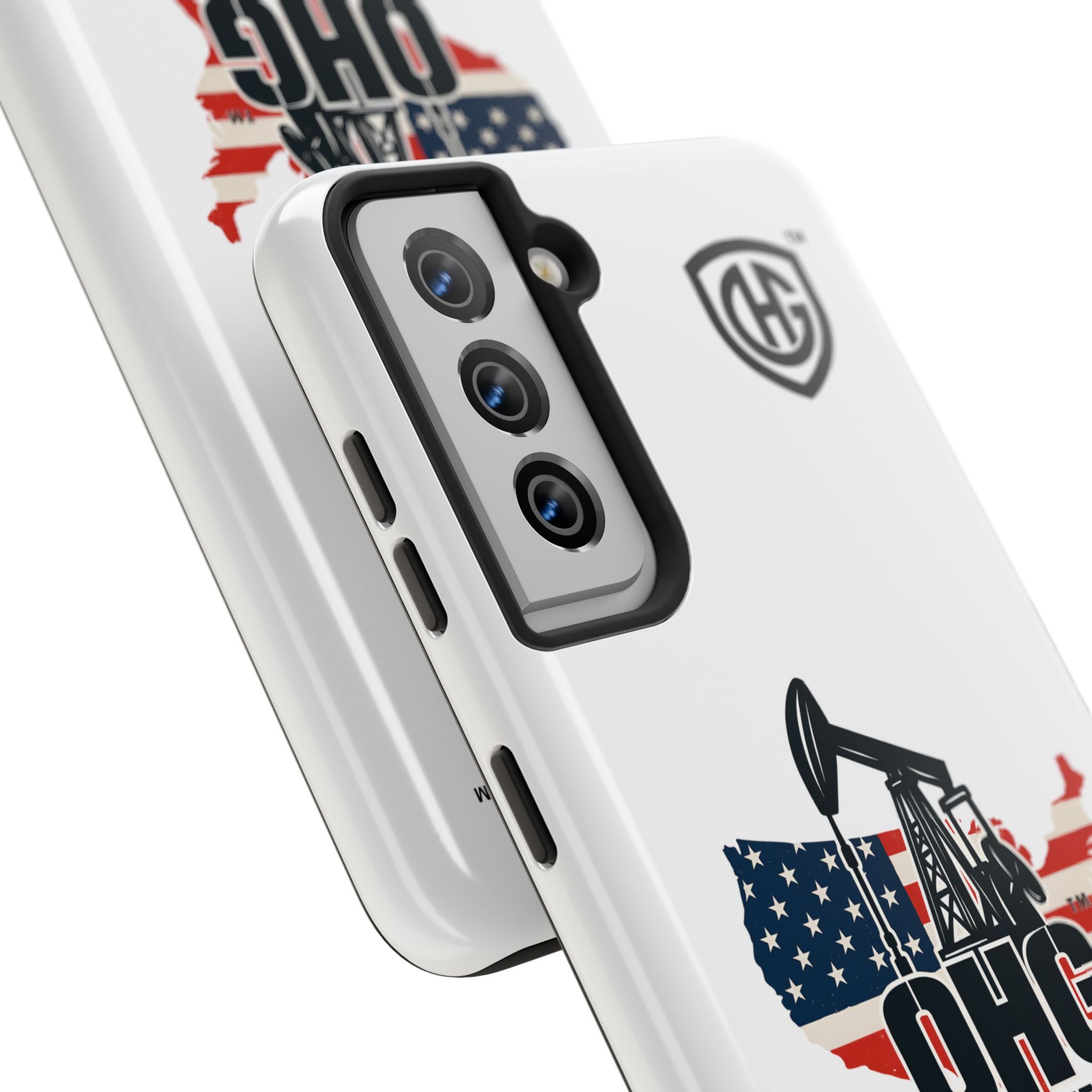 Tough Phone Case — Oilfield Heroes Gear (OHG) USA Flag Pumpjack Design