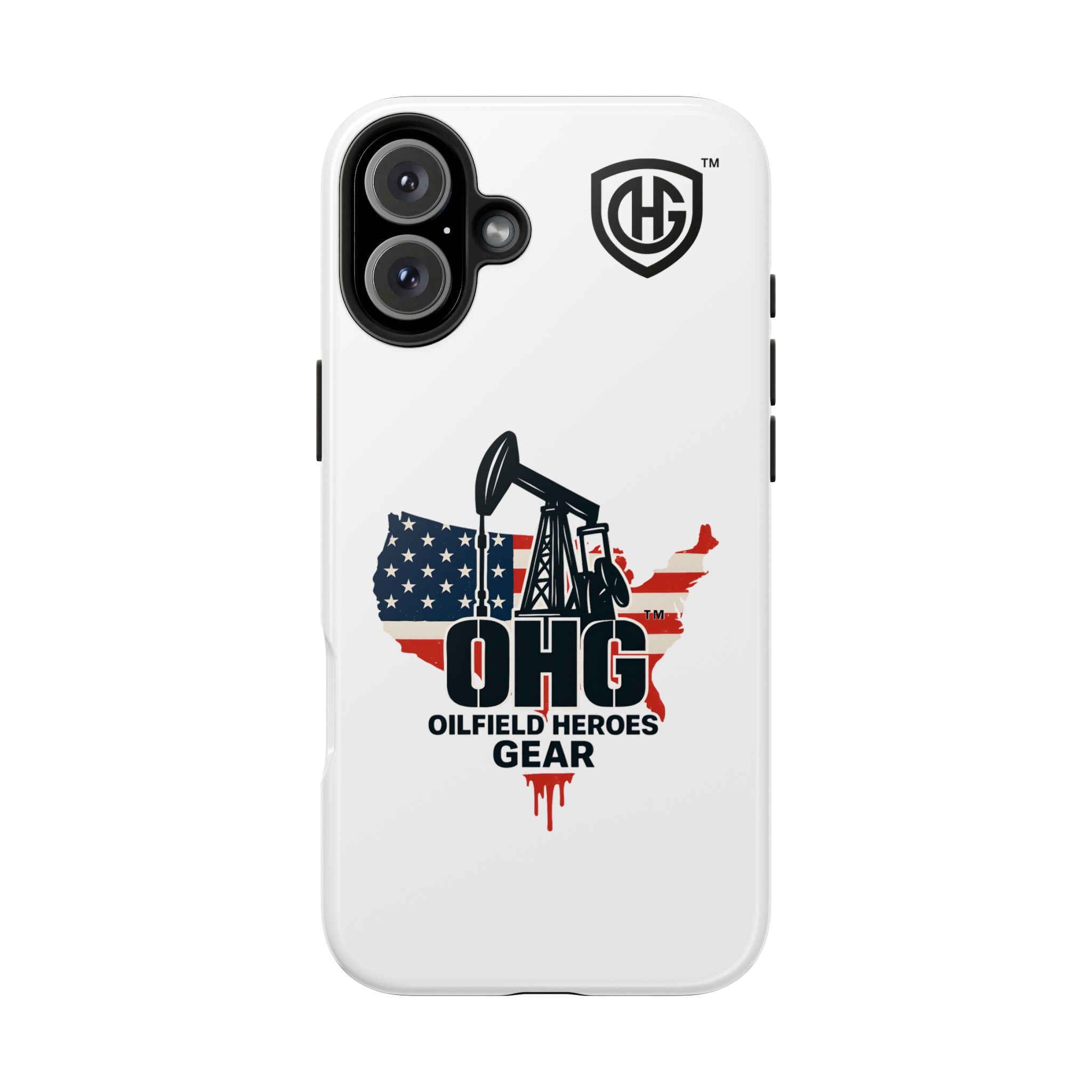 Tough Phone Case — Oilfield Heroes Gear (OHG) USA Flag Pumpjack Design