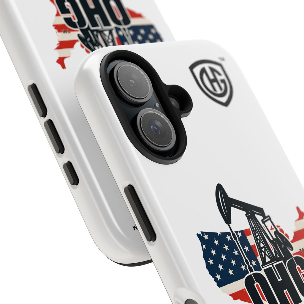 Tough Phone Case — Oilfield Heroes Gear (OHG) USA Flag Pumpjack Design