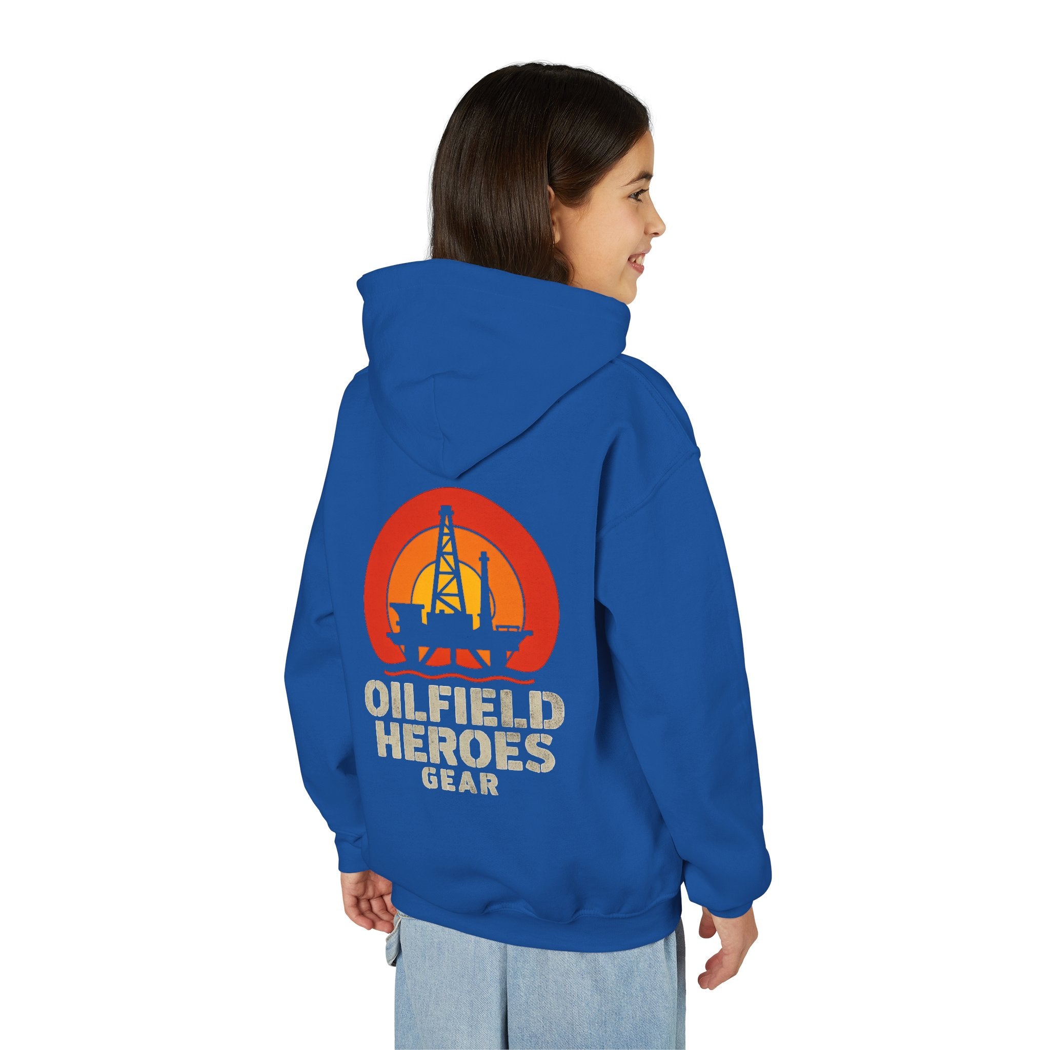 Copy of Youth Hoodie — Oilfield Heroes Gear logo & 'Oilfield Heroes' back print