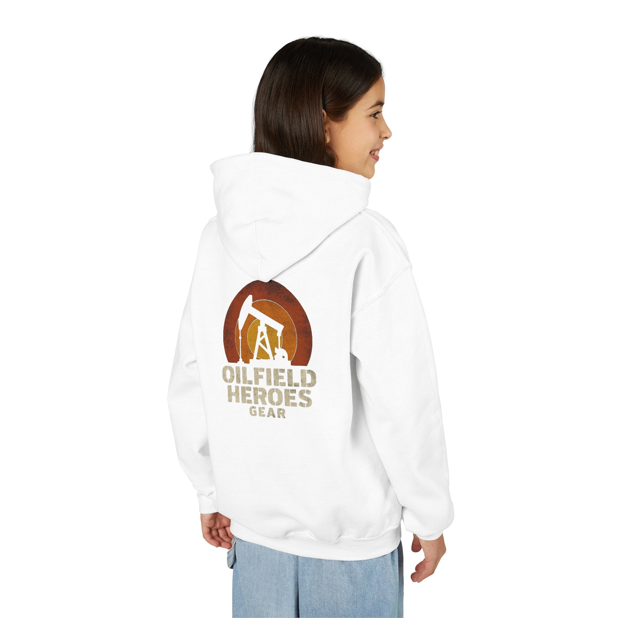 Youth Hoodie — Oilfield Heroes Gear logo & 'Oilfield Heroes' back print