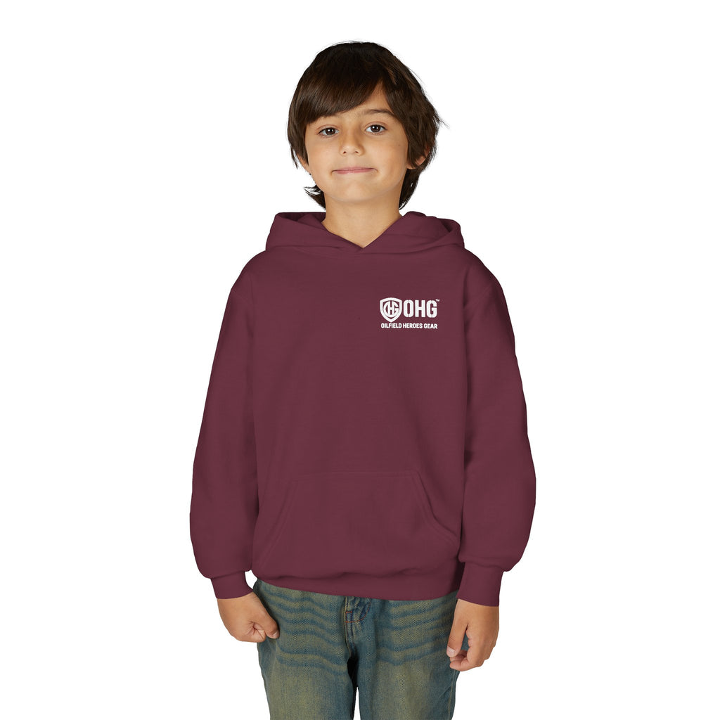 Youth Hoodie — Oilfield Heroes Gear logo & 'Oilfield Heroes' back print