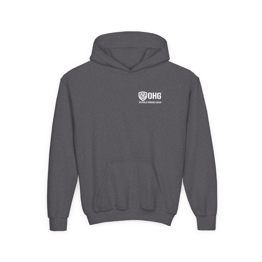 Copy of Youth Hoodie — Oilfield Heroes Gear logo & 'Oilfield Heroes' back print