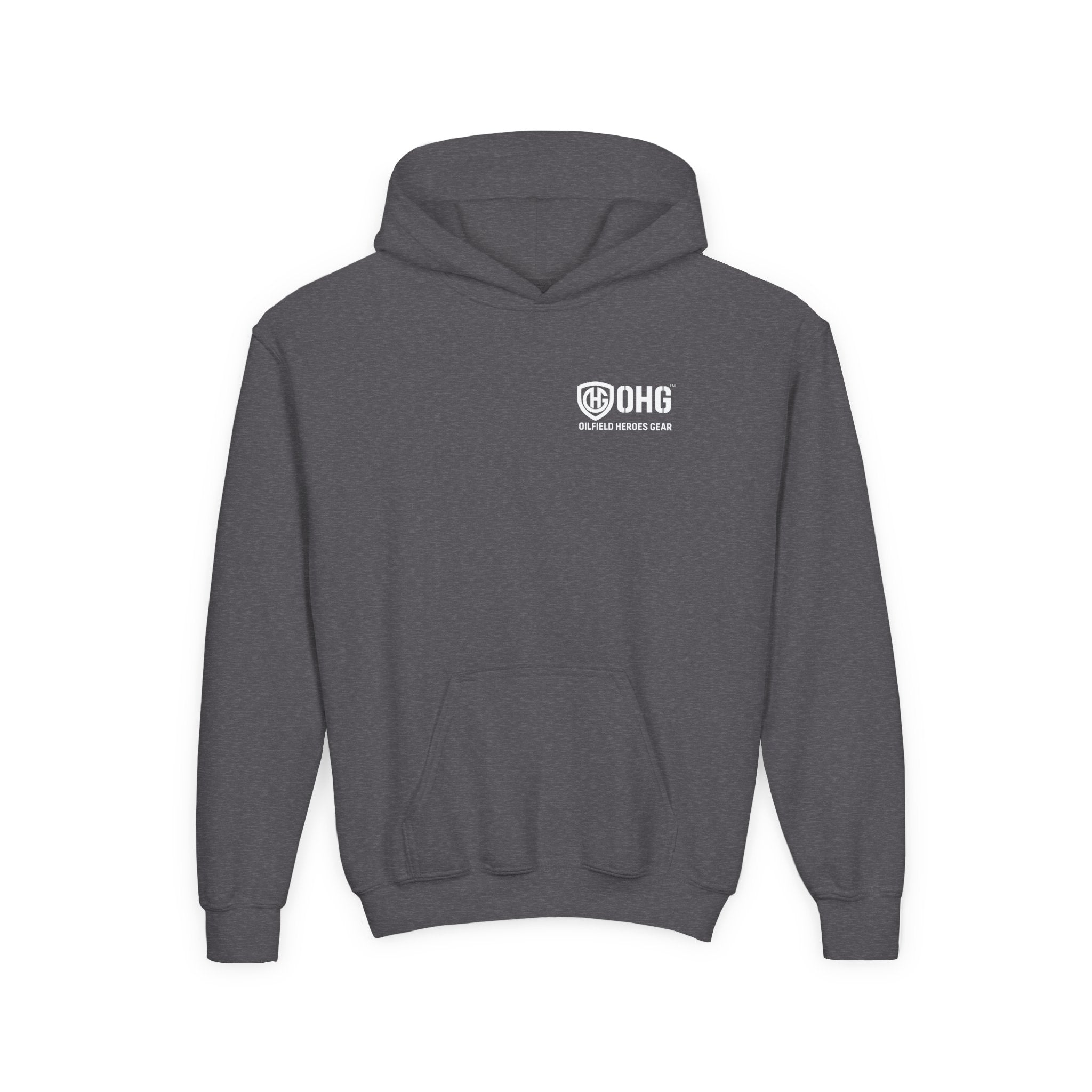 Copy of Youth Hoodie — Oilfield Heroes Gear logo & 'Oilfield Heroes' back print