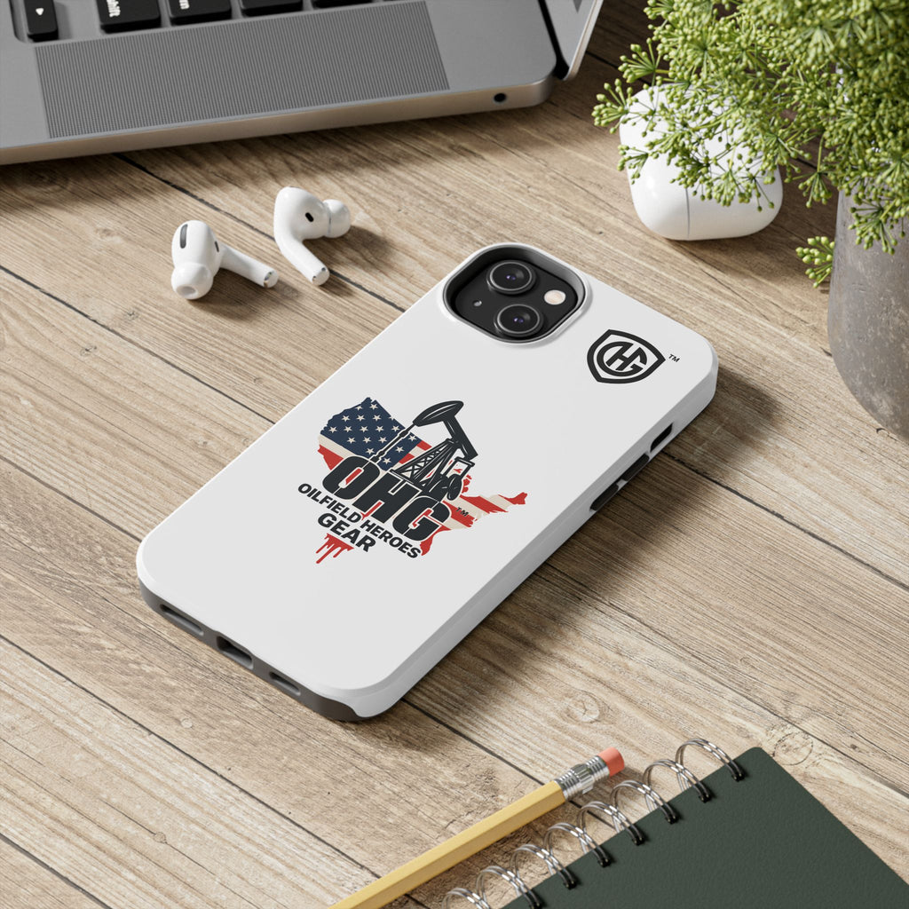 Tough Phone Case — Oilfield Heroes Gear (OHG) USA Flag Pumpjack Design