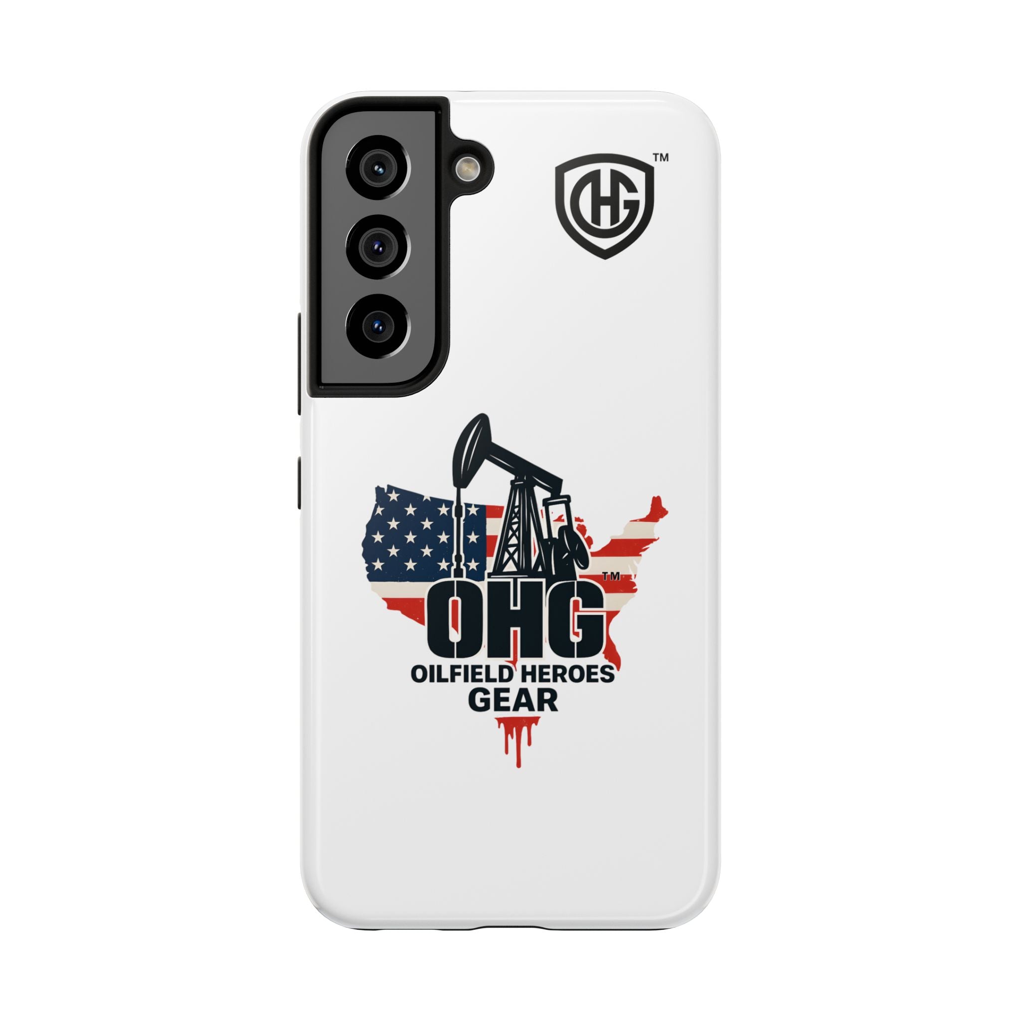 Tough Phone Case — Oilfield Heroes Gear (OHG) USA Flag Pumpjack Design