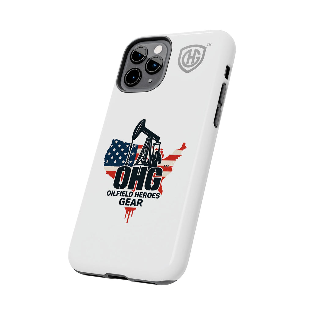 Tough Phone Case — Oilfield Heroes Gear (OHG) USA Flag Pumpjack Design