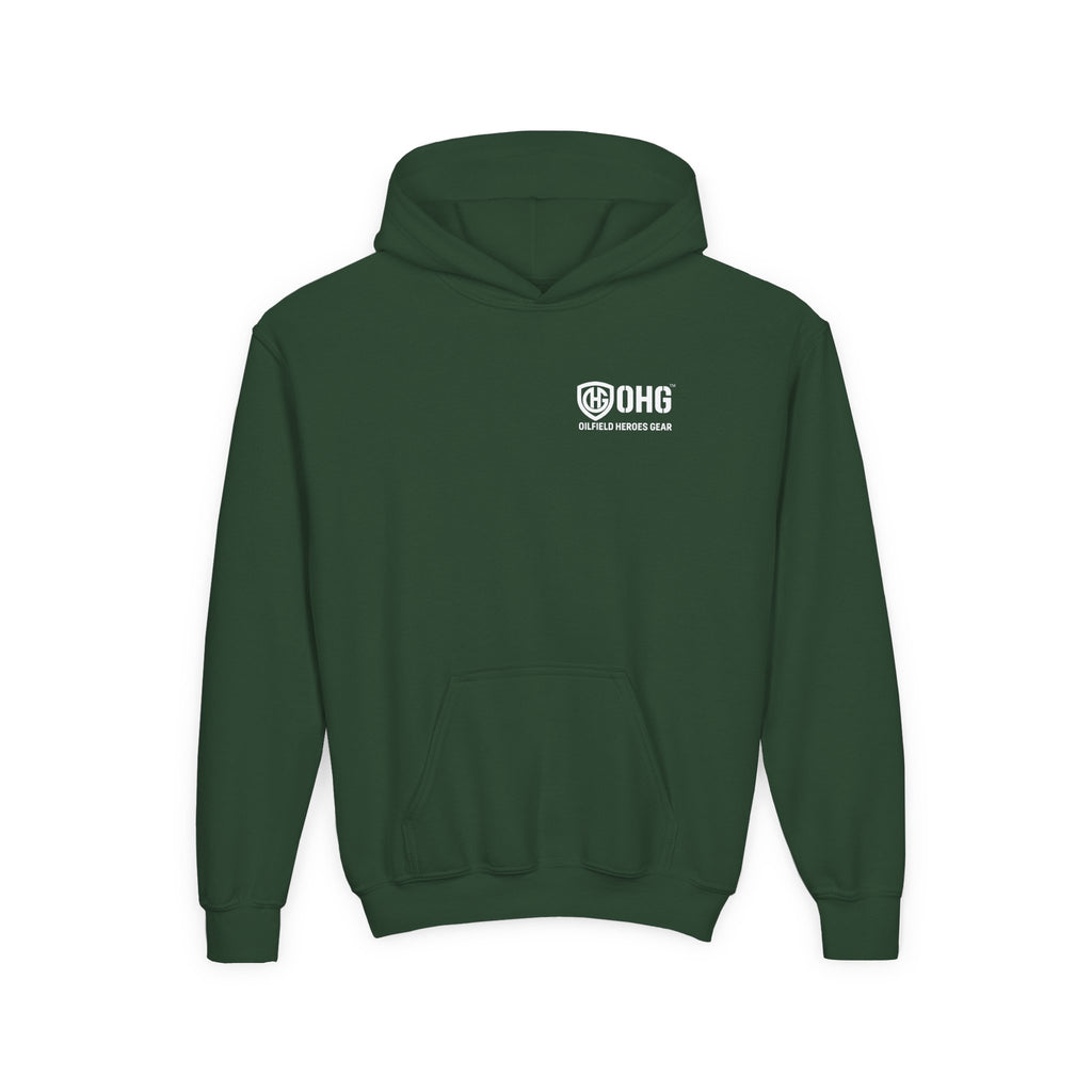 Youth Hoodie — Oilfield Heroes Gear logo & 'Oilfield Heroes' back print