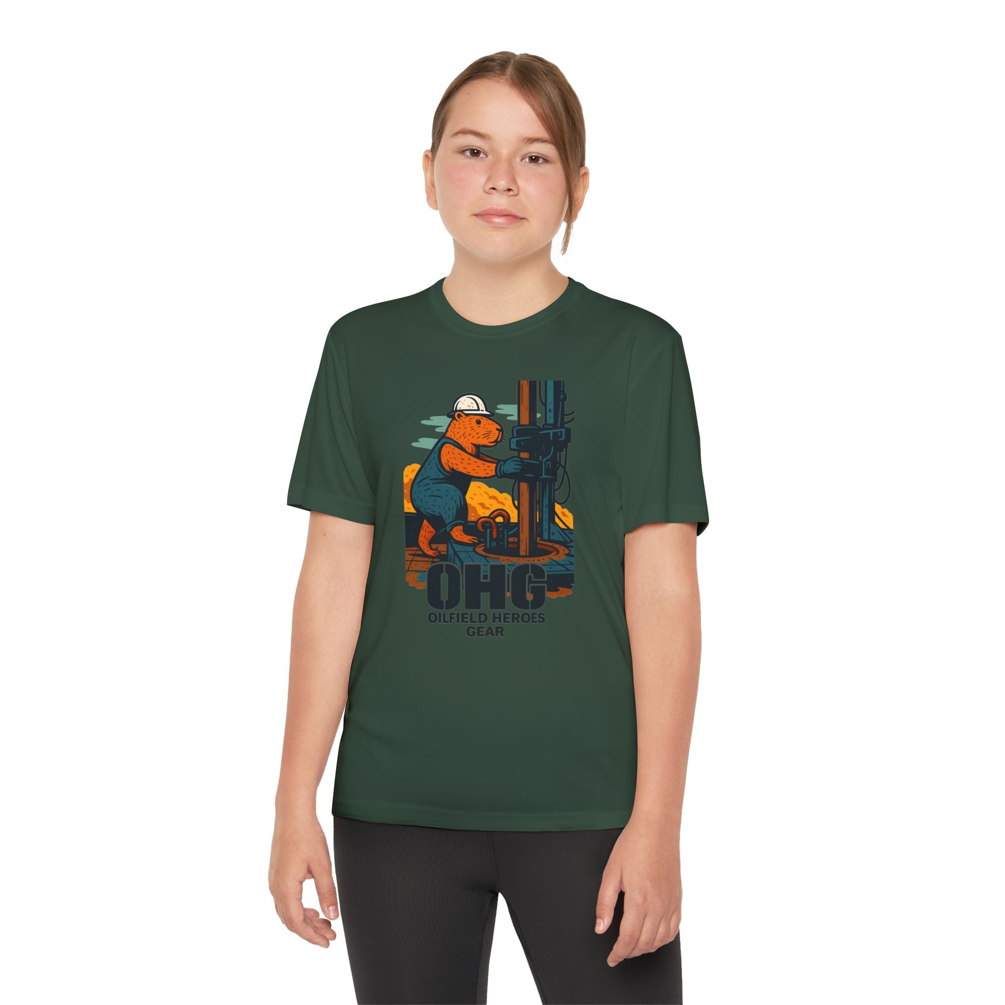 Youth Tee – 'OHG Oilfield Heroes' Drilling Crew Graphic Shirt