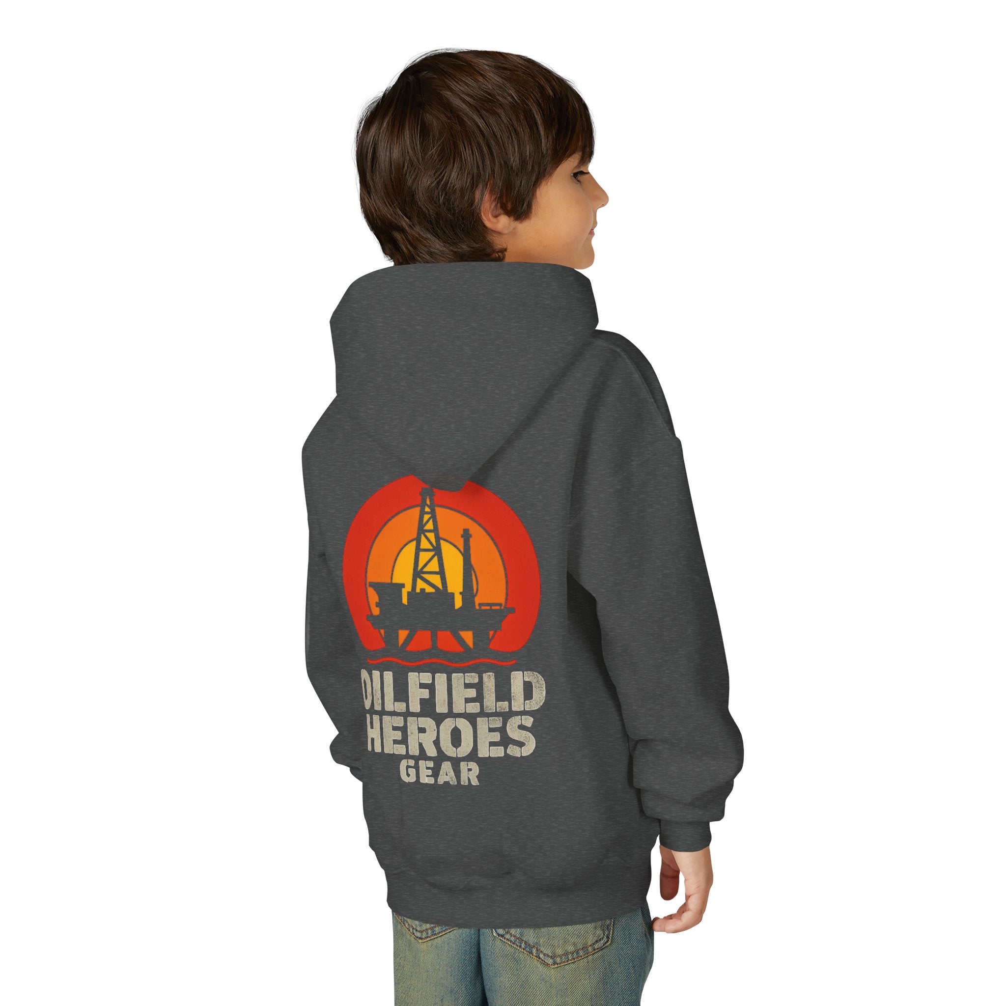 Copy of Youth Hoodie — Oilfield Heroes Gear logo & 'Oilfield Heroes' back print