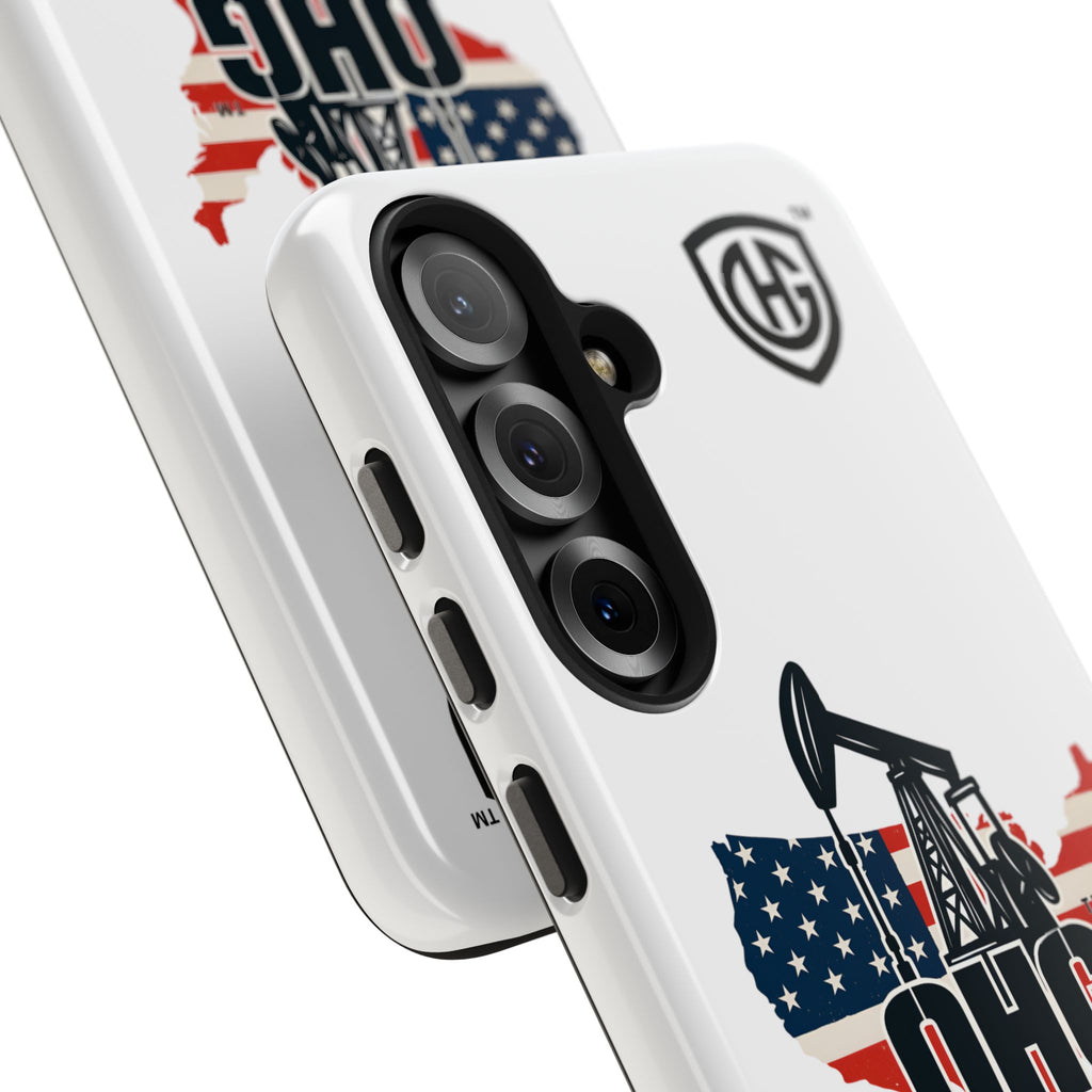 Tough Phone Case — Oilfield Heroes Gear (OHG) USA Flag Pumpjack Design