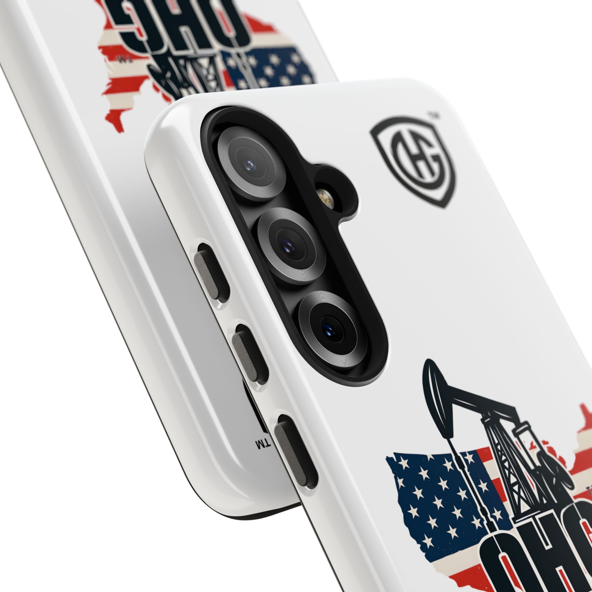 Tough Phone Case — Oilfield Heroes Gear (OHG) USA Flag Pumpjack Design