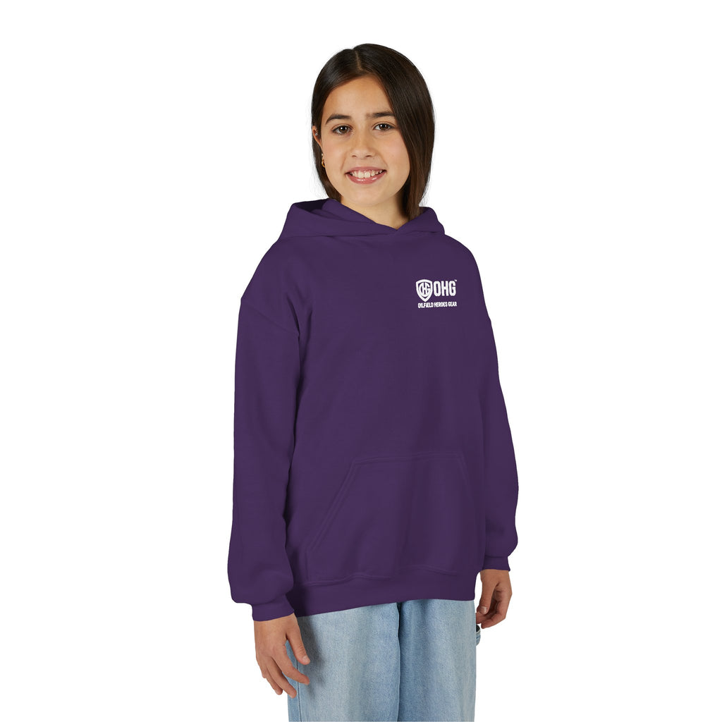 Youth Hoodie — Oilfield Heroes Gear logo & 'Oilfield Heroes' back print