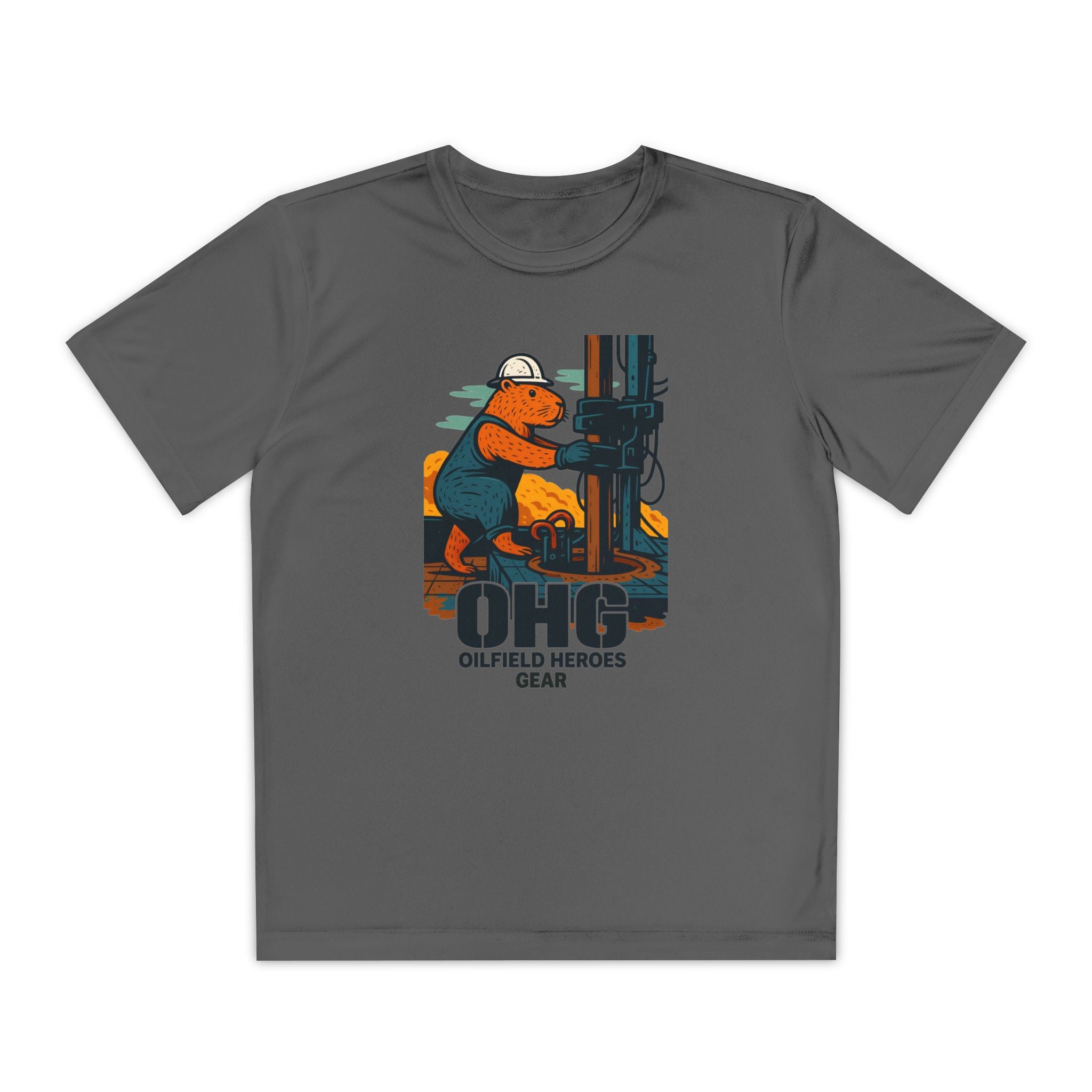 Youth Tee – 'OHG Oilfield Heroes' Drilling Crew Graphic Shirt