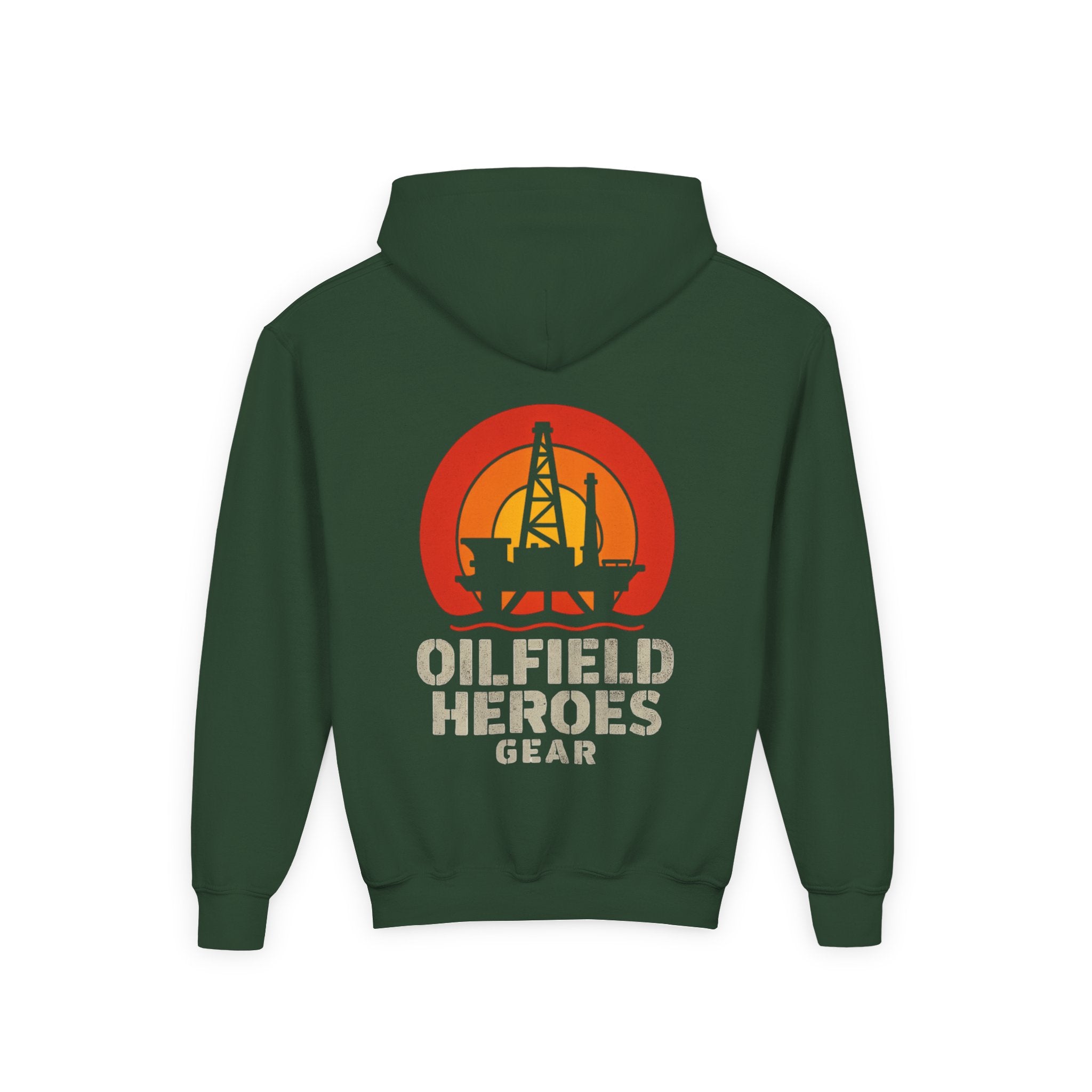 Copy of Youth Hoodie — Oilfield Heroes Gear logo & 'Oilfield Heroes' back print