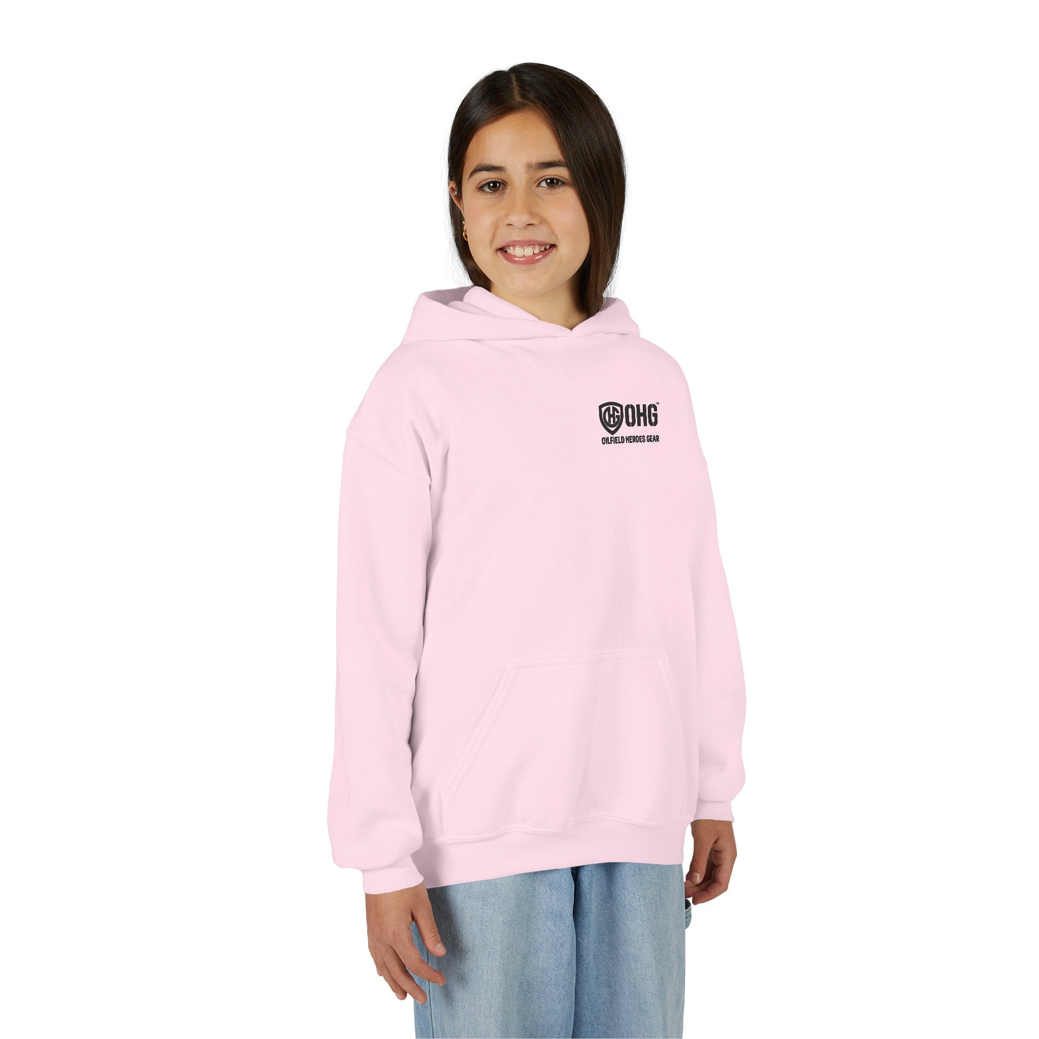 Youth Hoodie — Oilfield Heroes Gear logo & 'Oilfield Heroes' back print