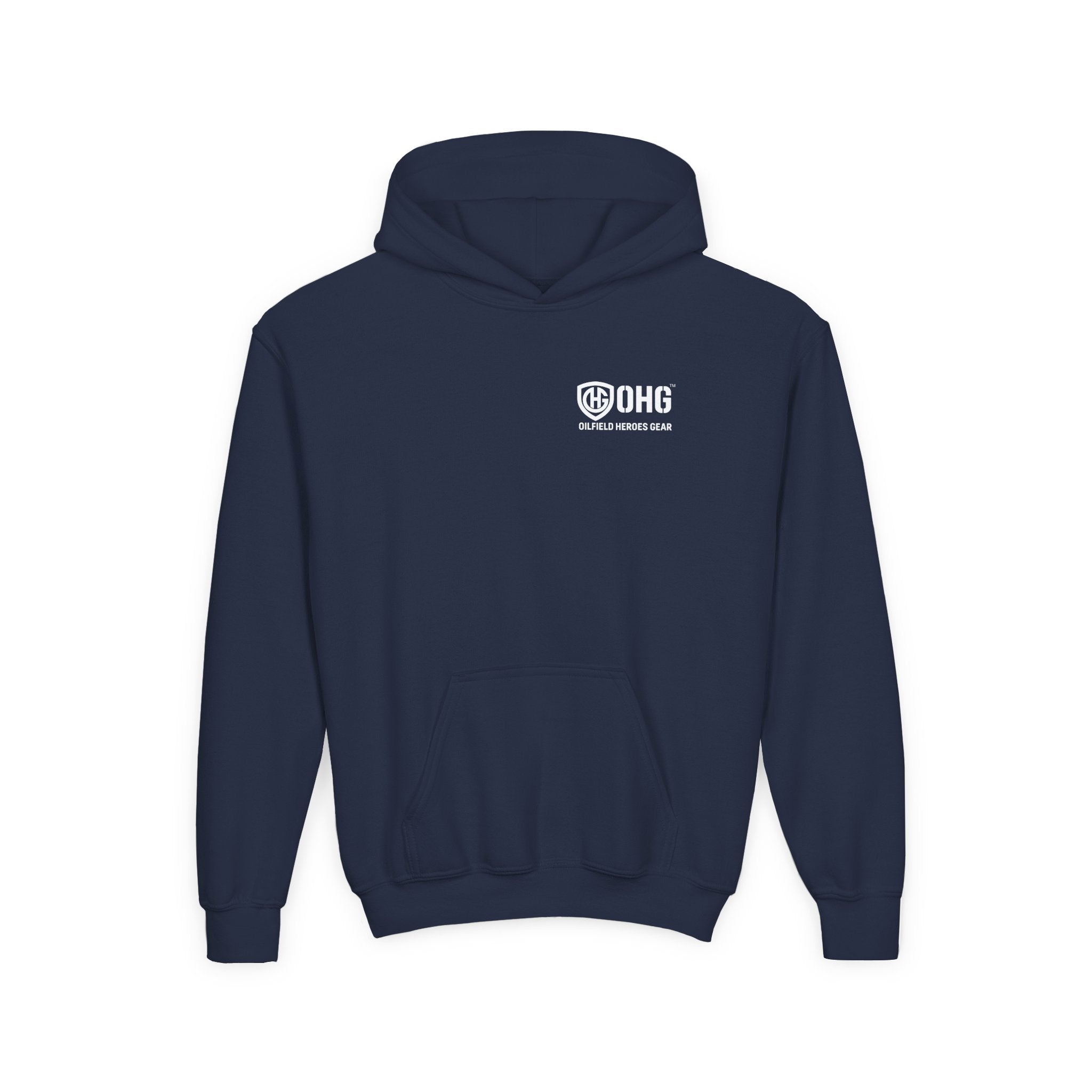 Copy of Youth Hoodie — Oilfield Heroes Gear logo & 'Oilfield Heroes' back print