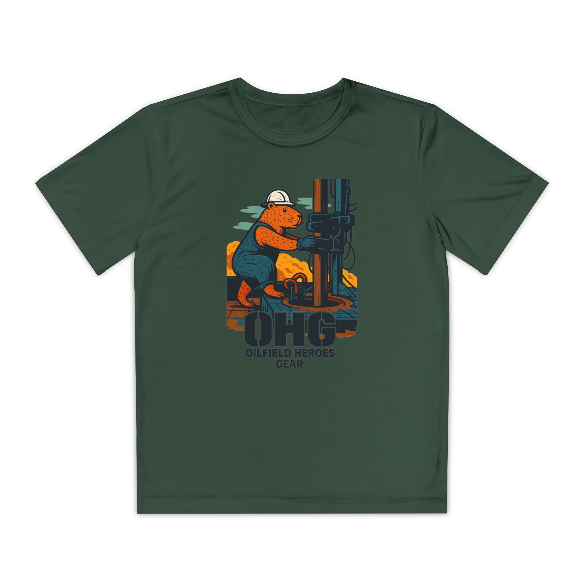 Youth Tee – 'OHG Oilfield Heroes' Drilling Crew Graphic Shirt