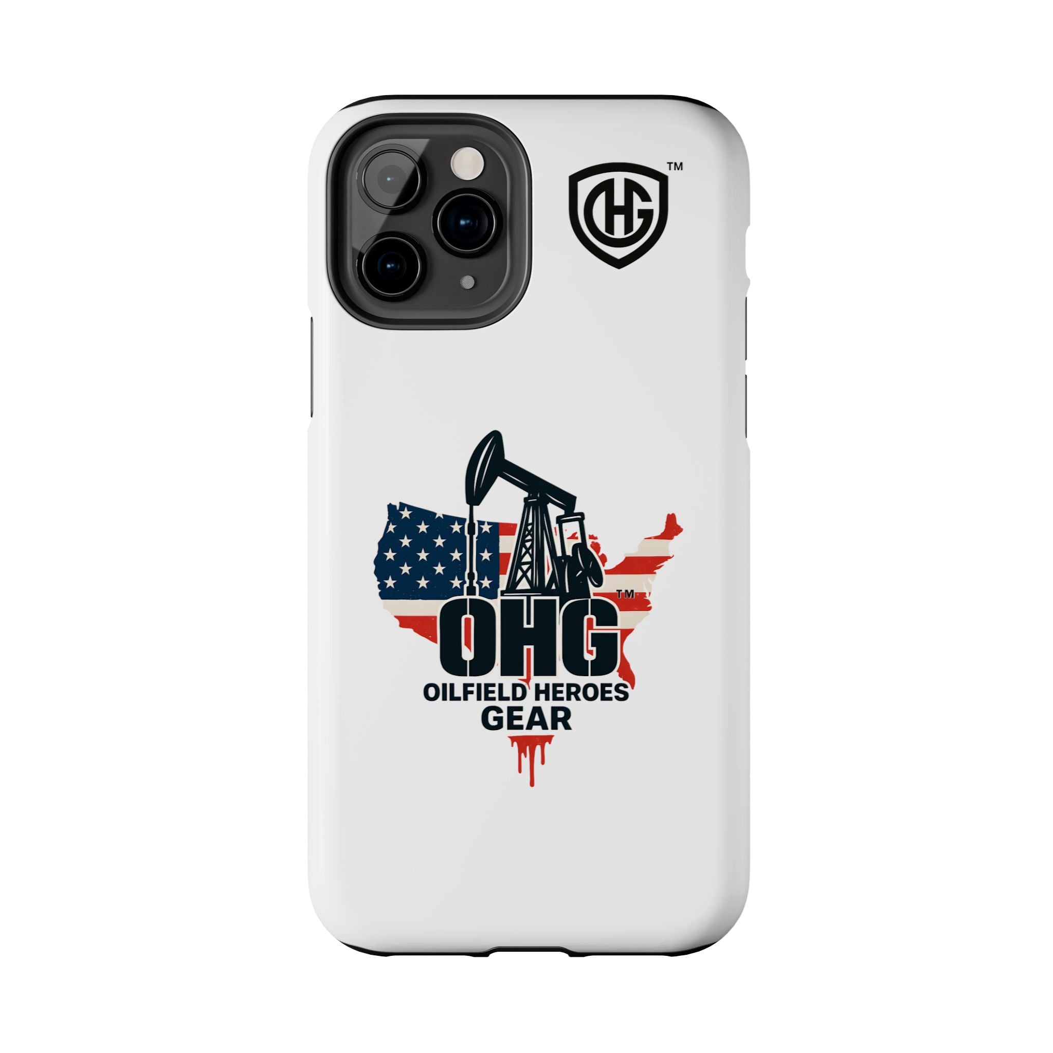 Tough Phone Case — Oilfield Heroes Gear (OHG) USA Flag Pumpjack Design