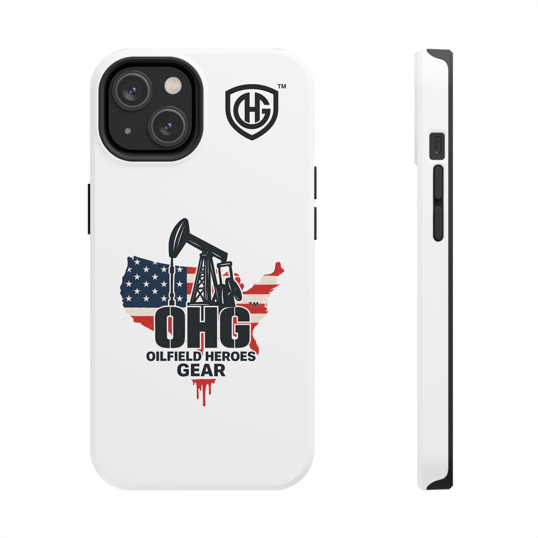 Tough Phone Case — Oilfield Heroes Gear (OHG) USA Flag Pumpjack Design