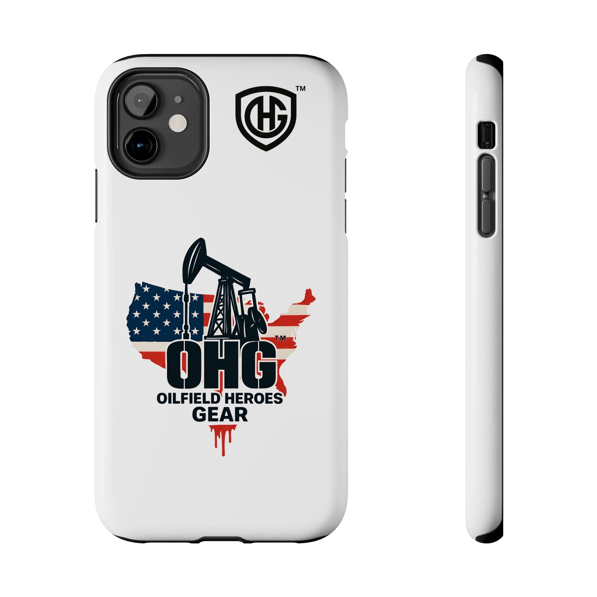 Tough Phone Case — Oilfield Heroes Gear (OHG) USA Flag Pumpjack Design