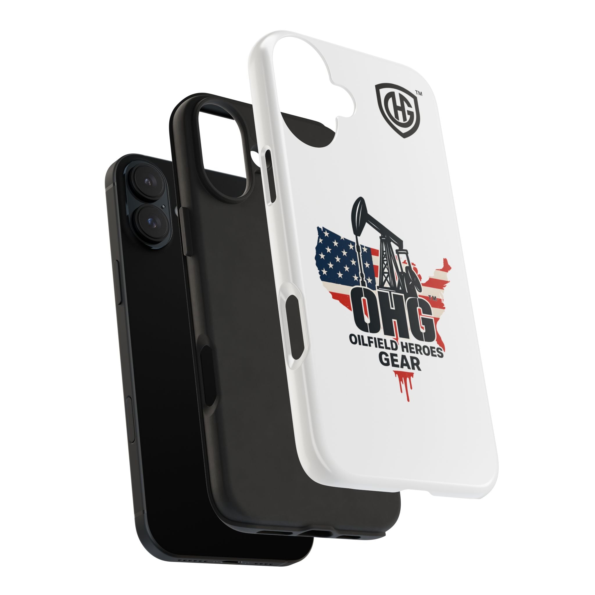 Tough Phone Case — Oilfield Heroes Gear (OHG) USA Flag Pumpjack Design