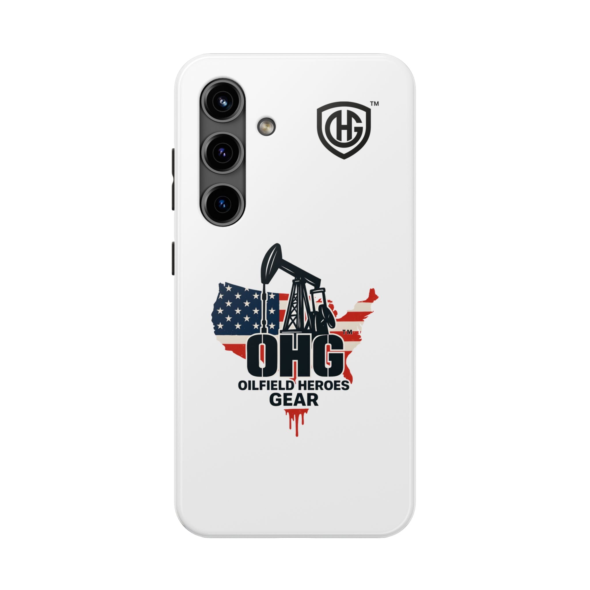 Tough Phone Case — Oilfield Heroes Gear (OHG) USA Flag Pumpjack Design