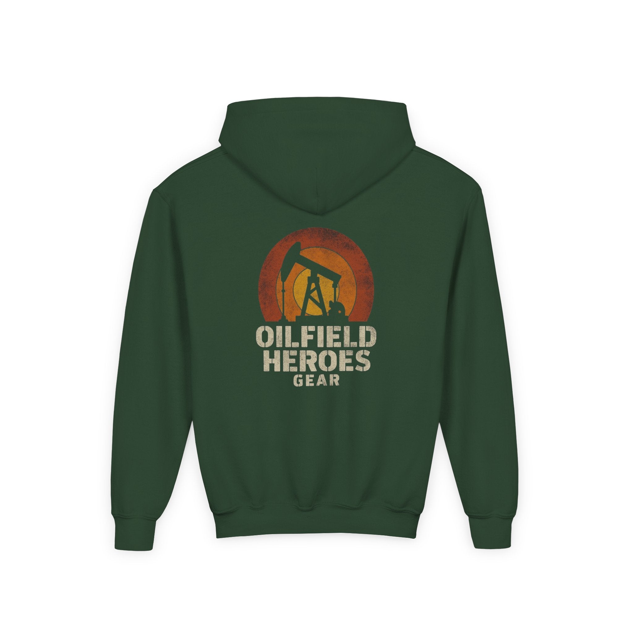 Youth Hoodie — Oilfield Heroes Gear logo & 'Oilfield Heroes' back print