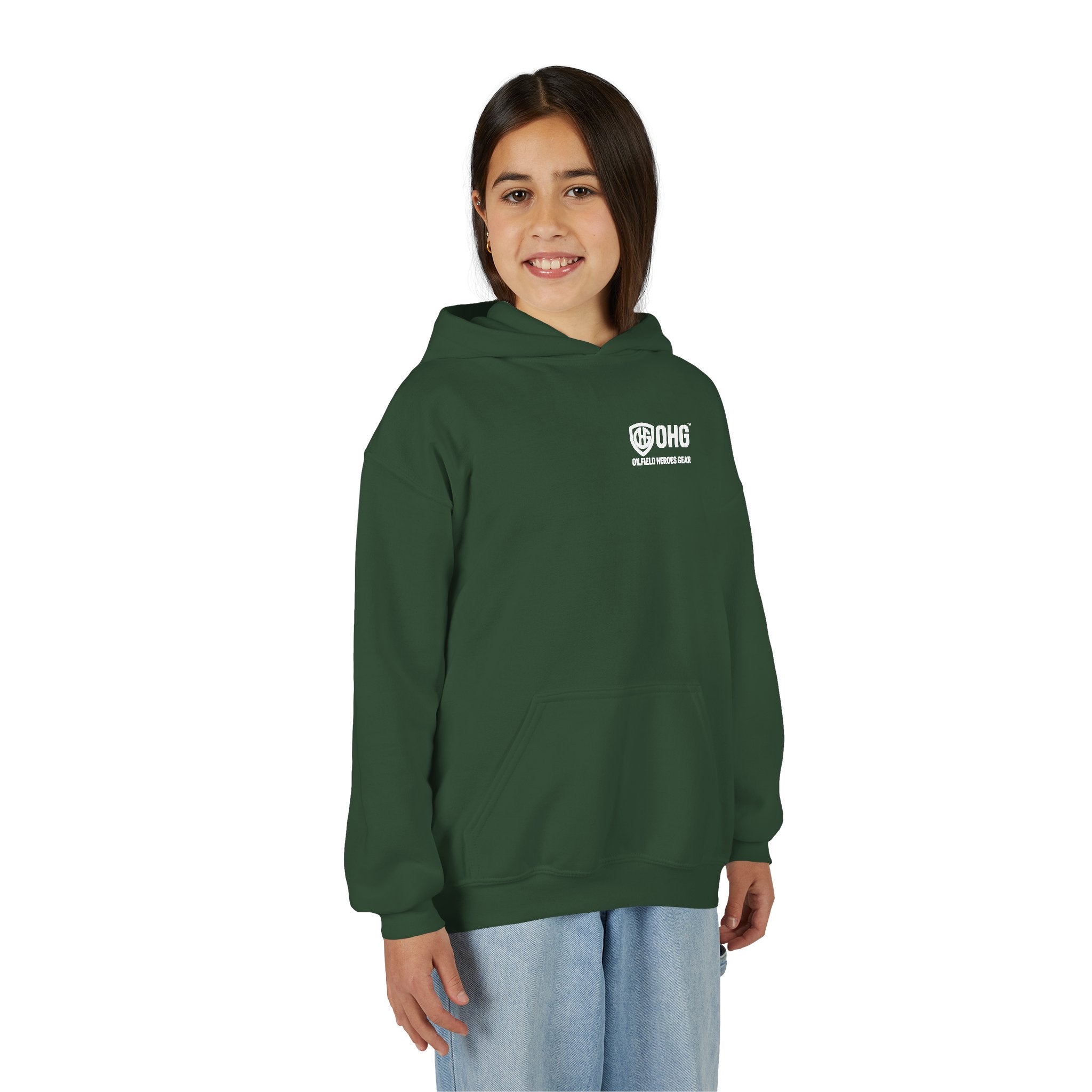 Youth Hoodie — Oilfield Heroes Gear logo & 'Oilfield Heroes' back print