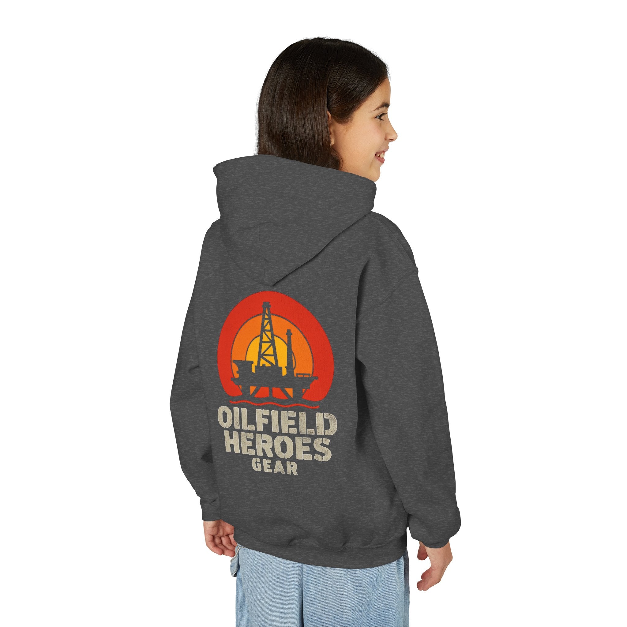 Copy of Youth Hoodie — Oilfield Heroes Gear logo & 'Oilfield Heroes' back print