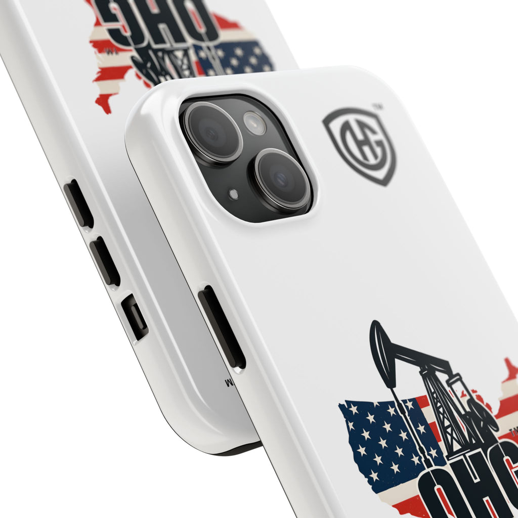 Tough Phone Case — Oilfield Heroes Gear (OHG) USA Flag Pumpjack Design