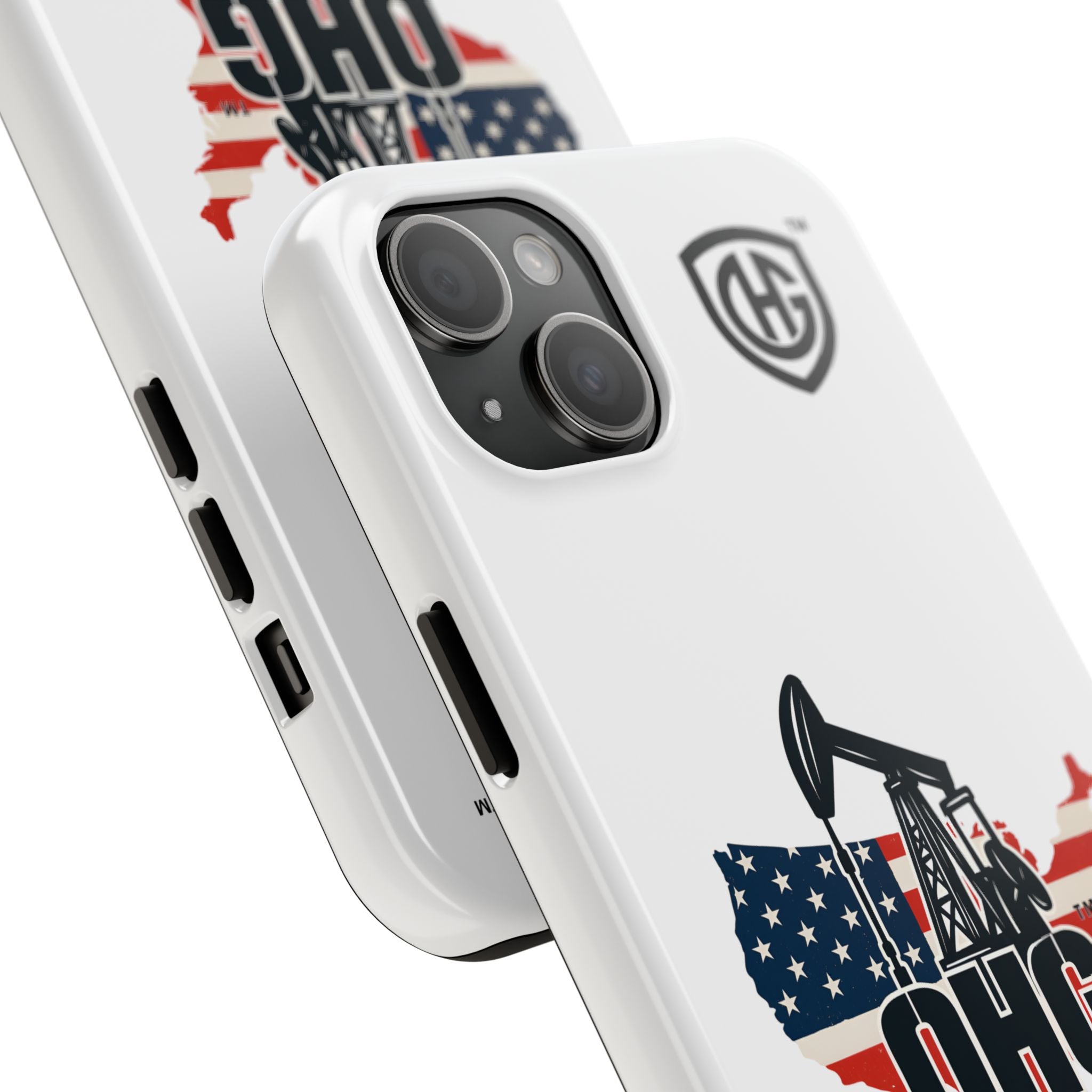 Tough Phone Case — Oilfield Heroes Gear (OHG) USA Flag Pumpjack Design