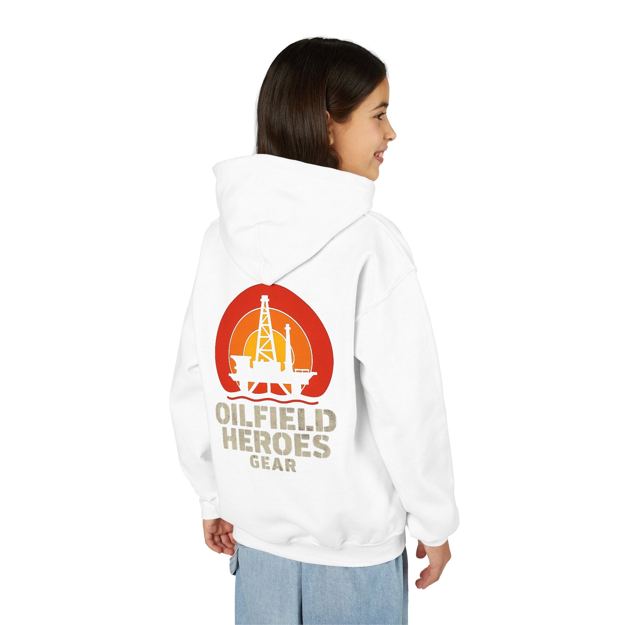 Copy of Youth Hoodie — Oilfield Heroes Gear logo & 'Oilfield Heroes' back print