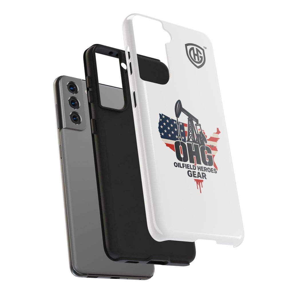 Tough Phone Case — Oilfield Heroes Gear (OHG) USA Flag Pumpjack Design